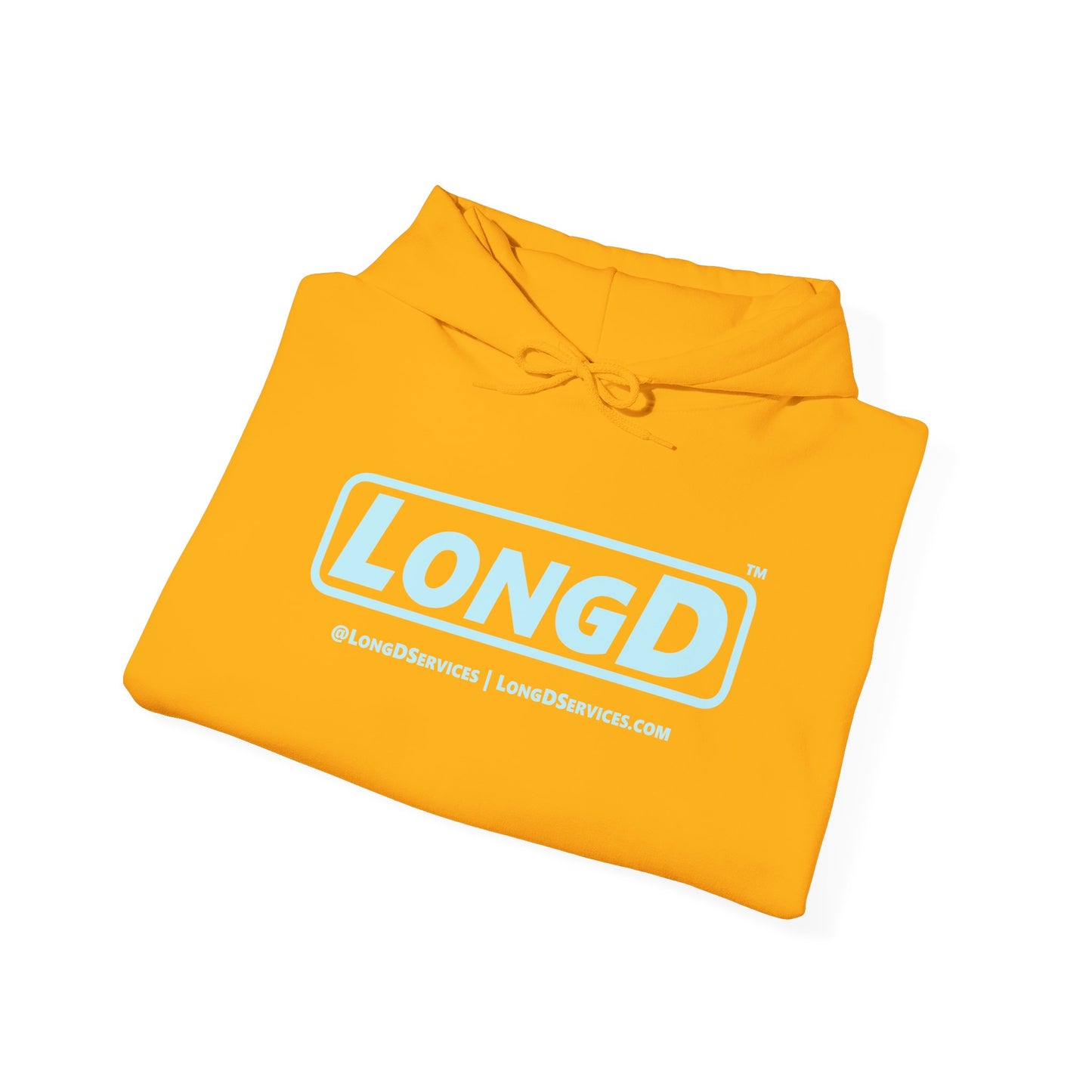 LongD® Logo Hoodie pastel blue text