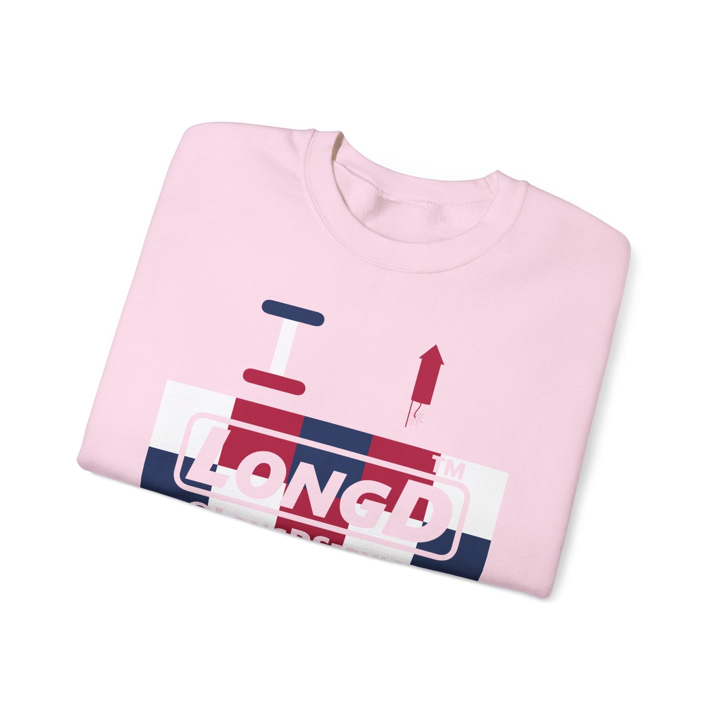 I firecracker LongD negative 2x5 tag logo crewneck sweatshirt