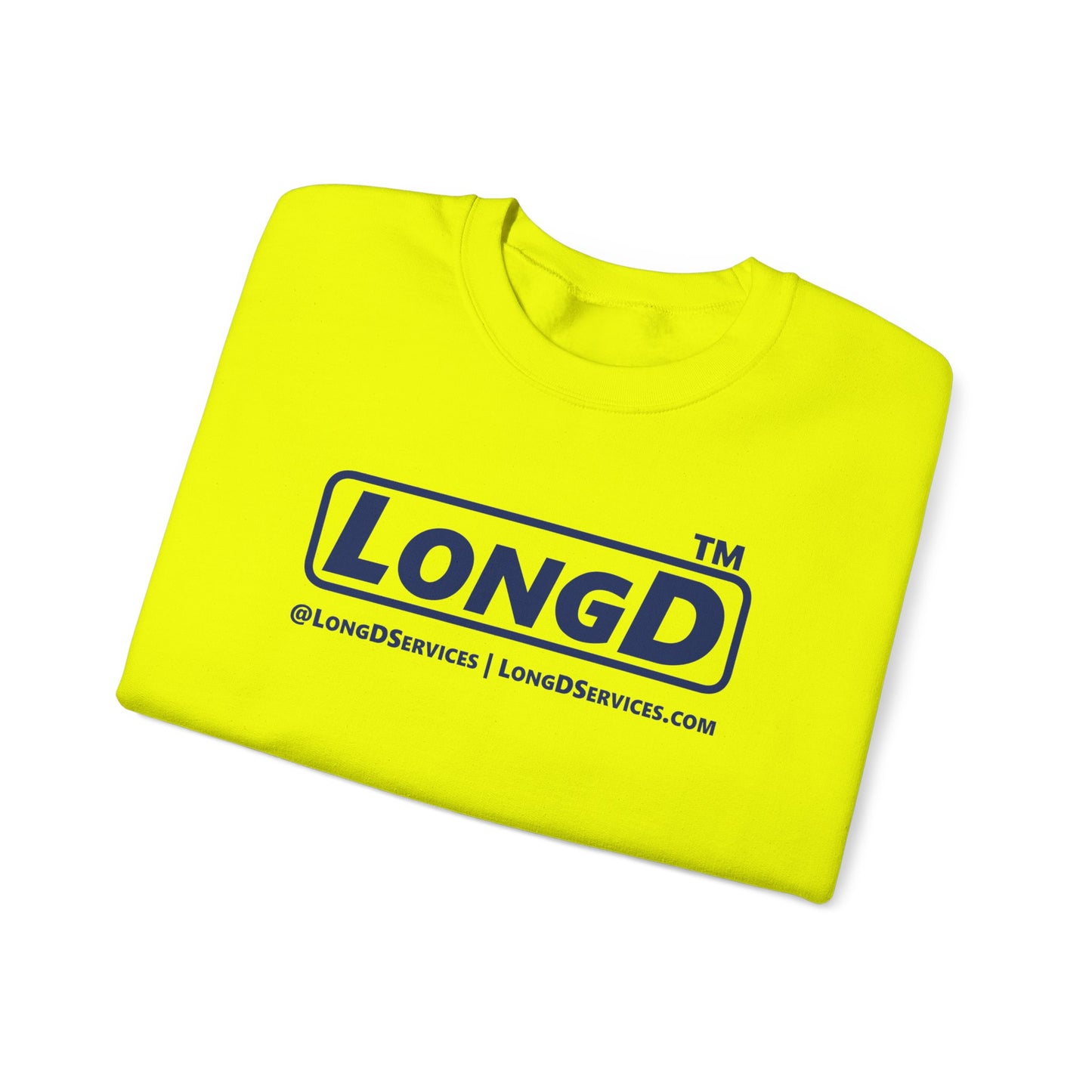 LongD Tag-domain positive official basic logo crewneck sweatshirt