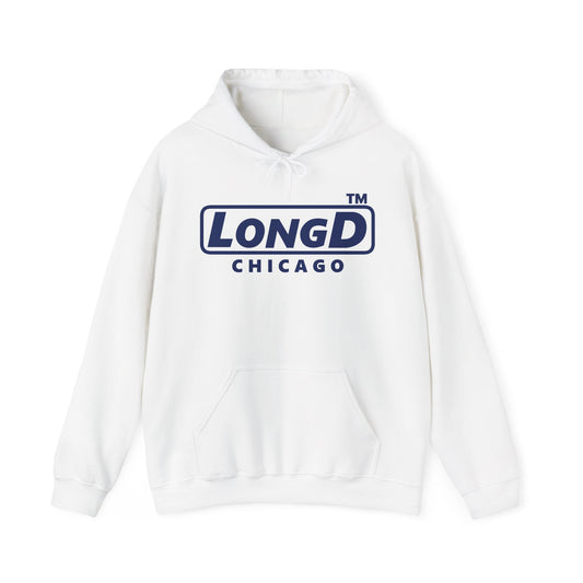 LongD Chicago positive basic Navy (002060) logo hoodie