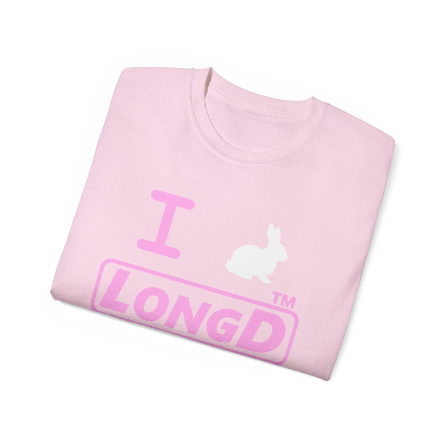 I Bunny LongD® positive pink Chicago Logo Cotton Tee