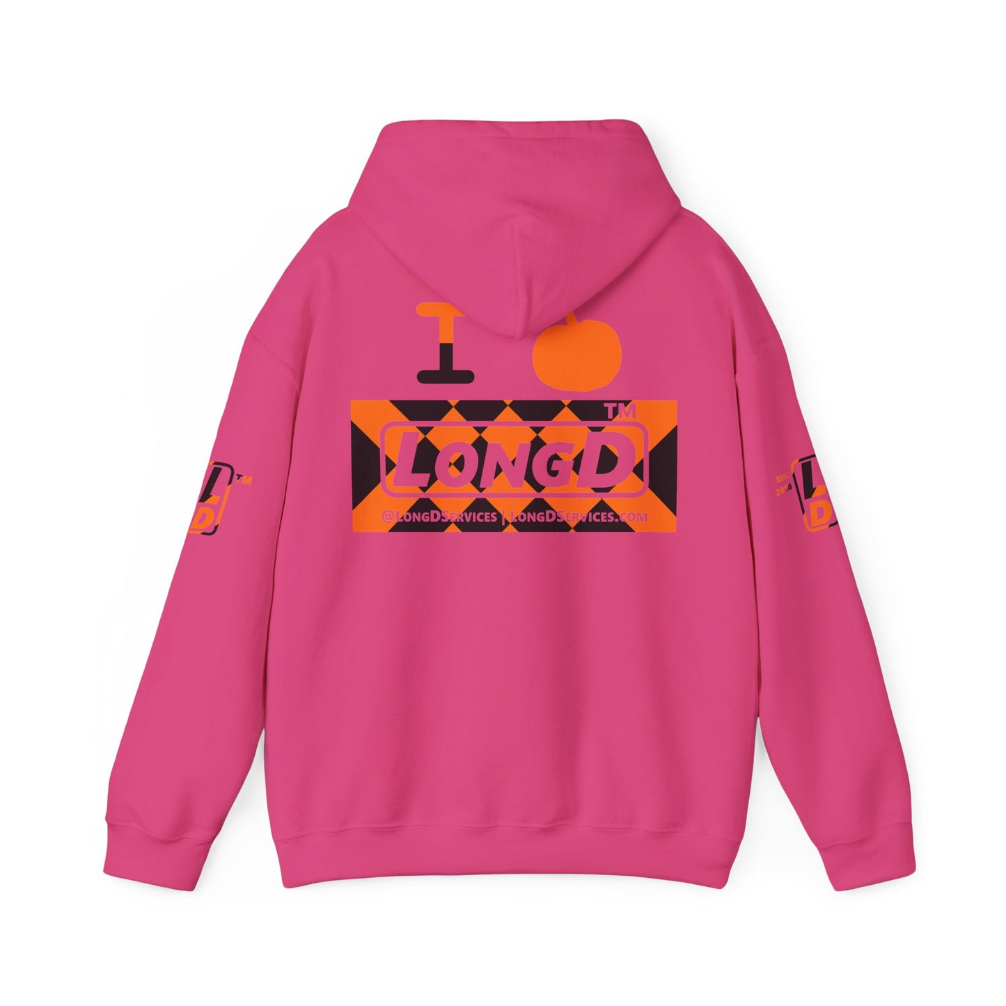 I pumpkin LongD Tag-domain negative stylized argyle 4-print logo hoodie