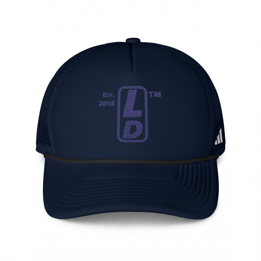 adidas official basic upright initials logo trucker cap