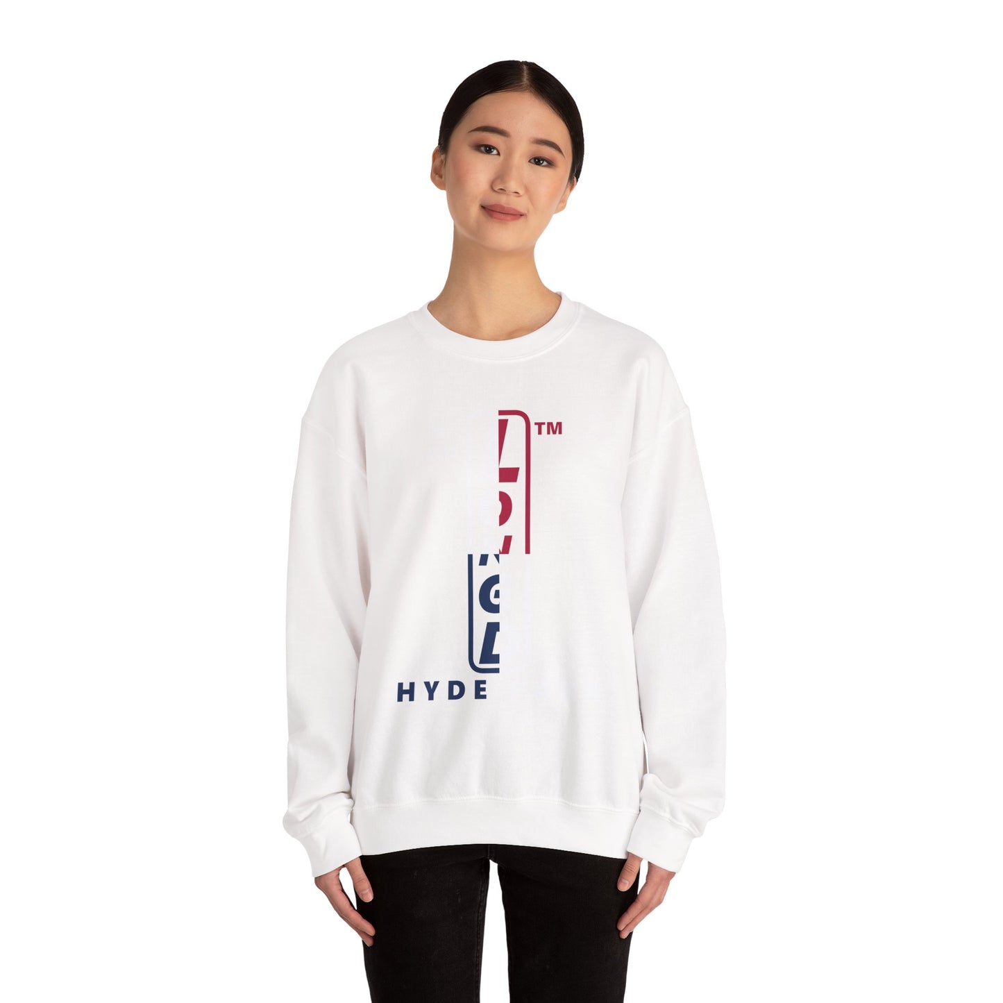 LongD positive quarters Hyde Park upright logo crewneck sweatshirt (patriotic colors)