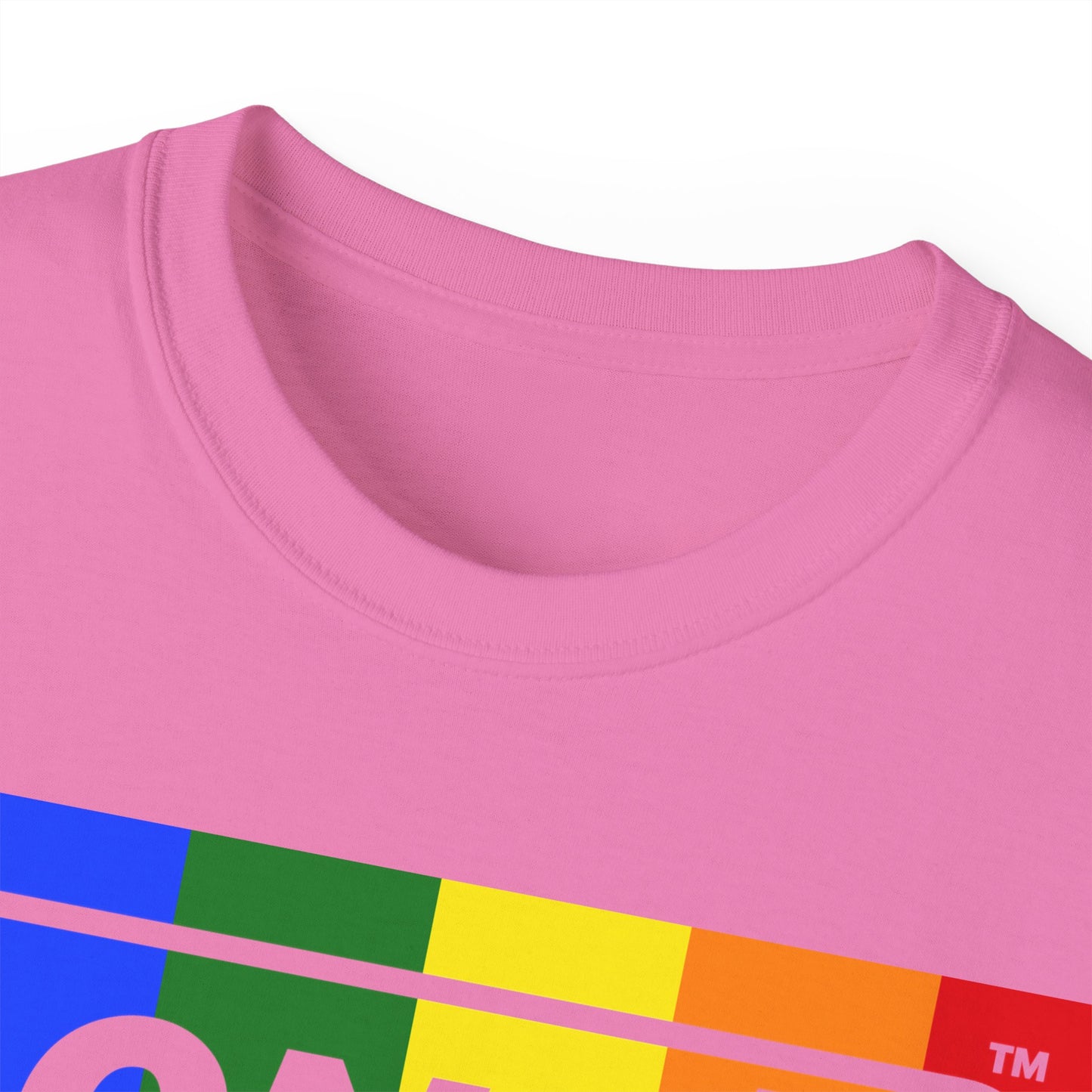 LongD® Logo Cotton Tee Pride rainbow negative text