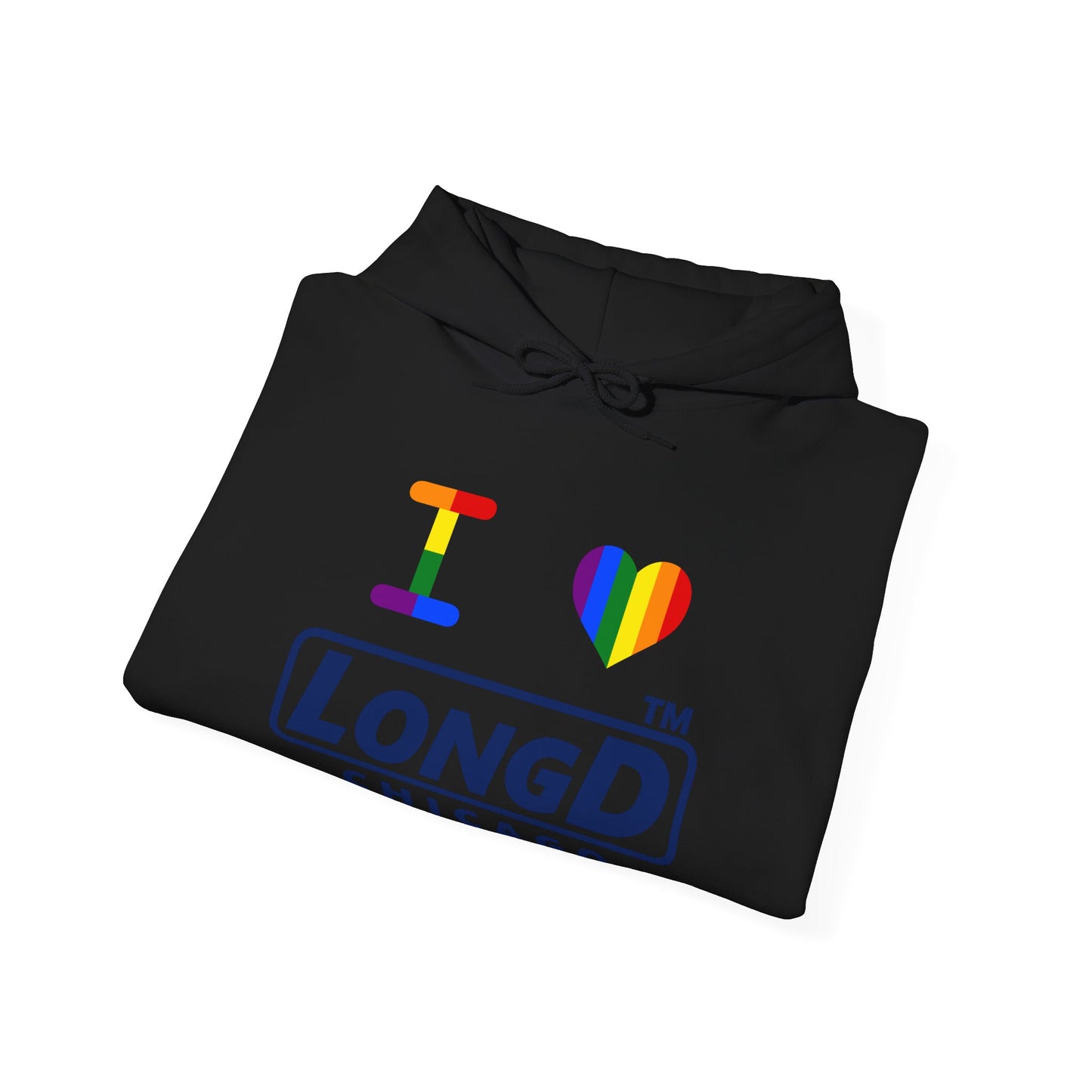 I Luv LongD® official basic Chicago logo hoodie (Pride colors)
