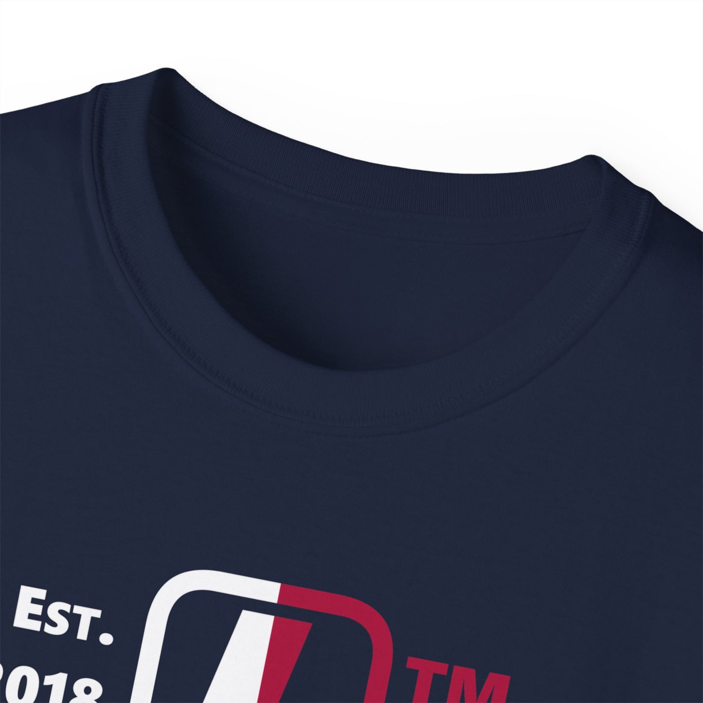 LongD cotton tee positive quarters Chicago upright logo (Patriotic colors)