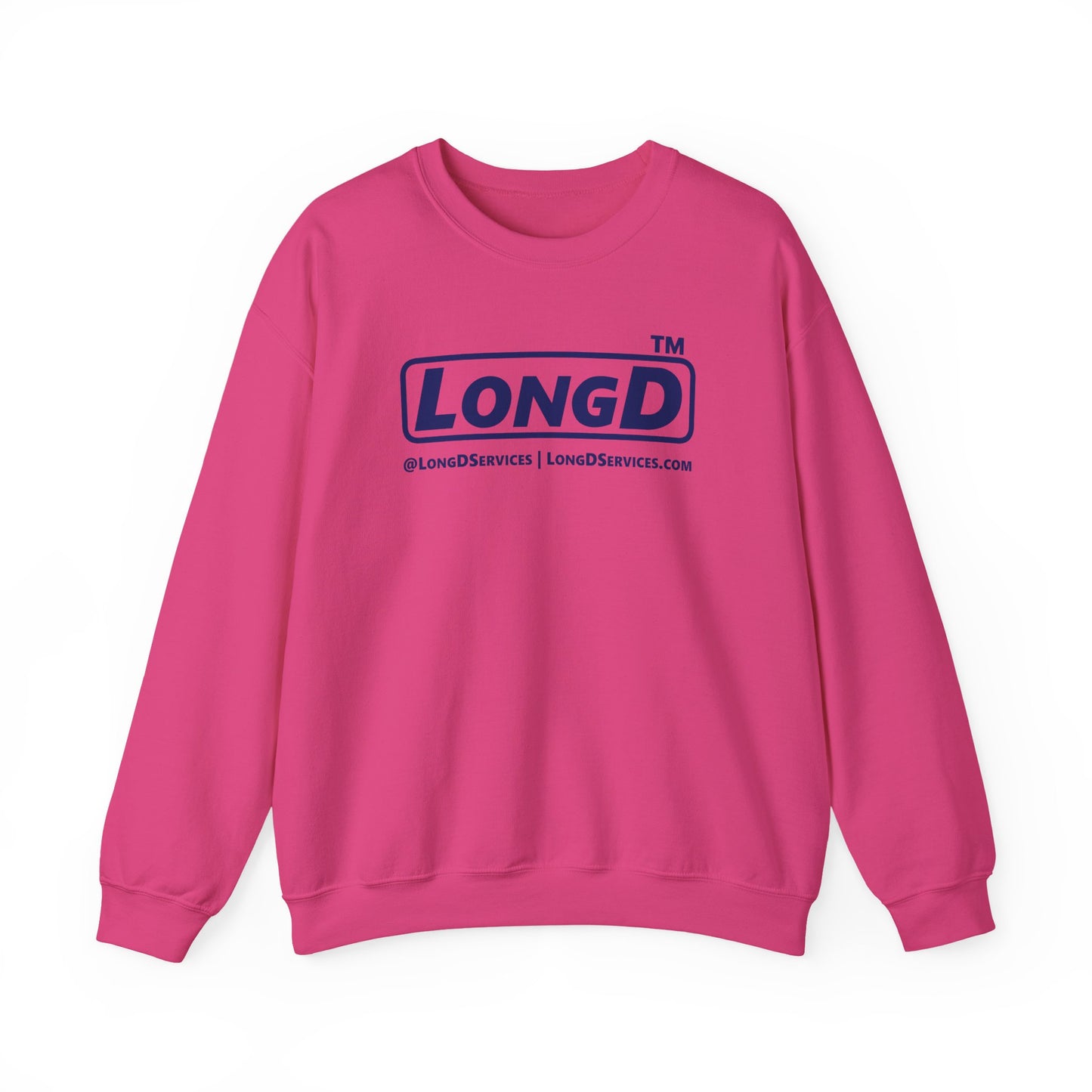 LongD Tag-domain positive official basic logo crewneck sweatshirt
