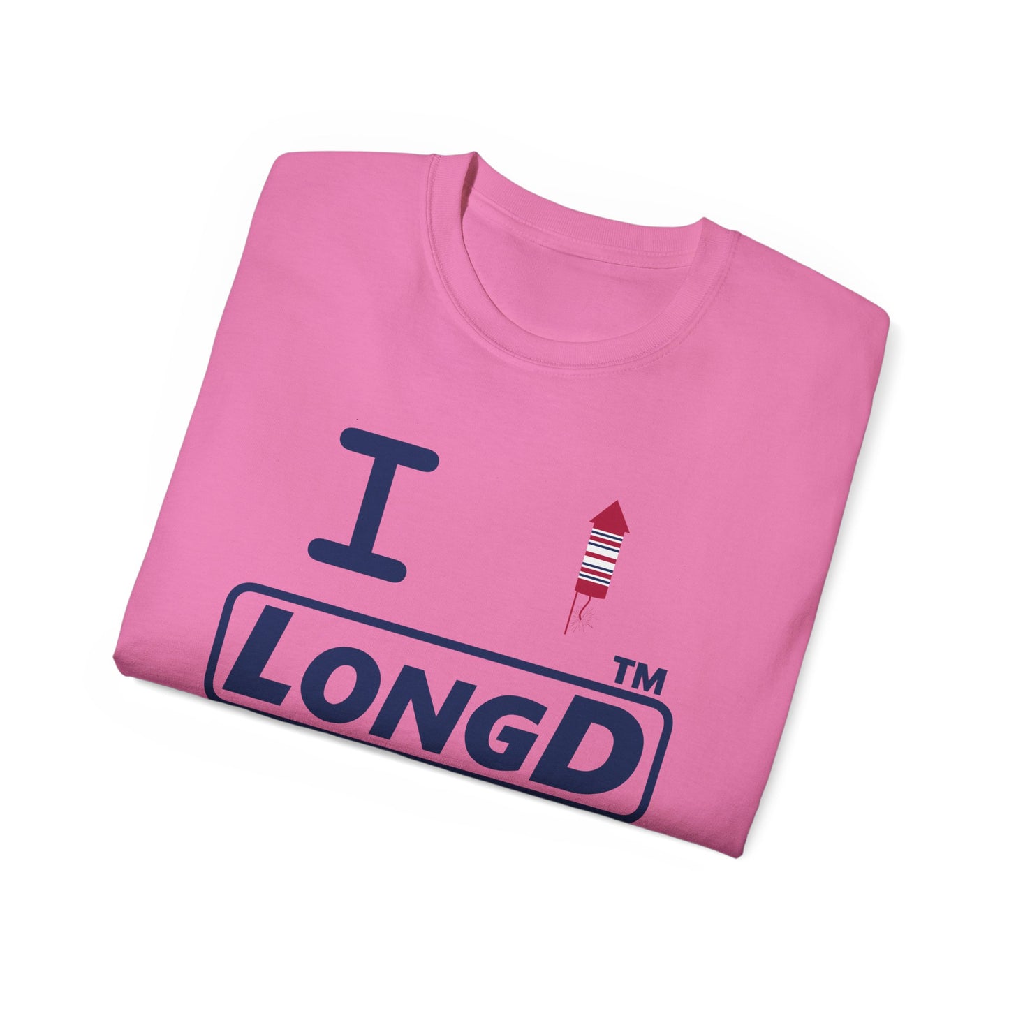 I firecracker LongD official basic tag-domain logo cotton tee