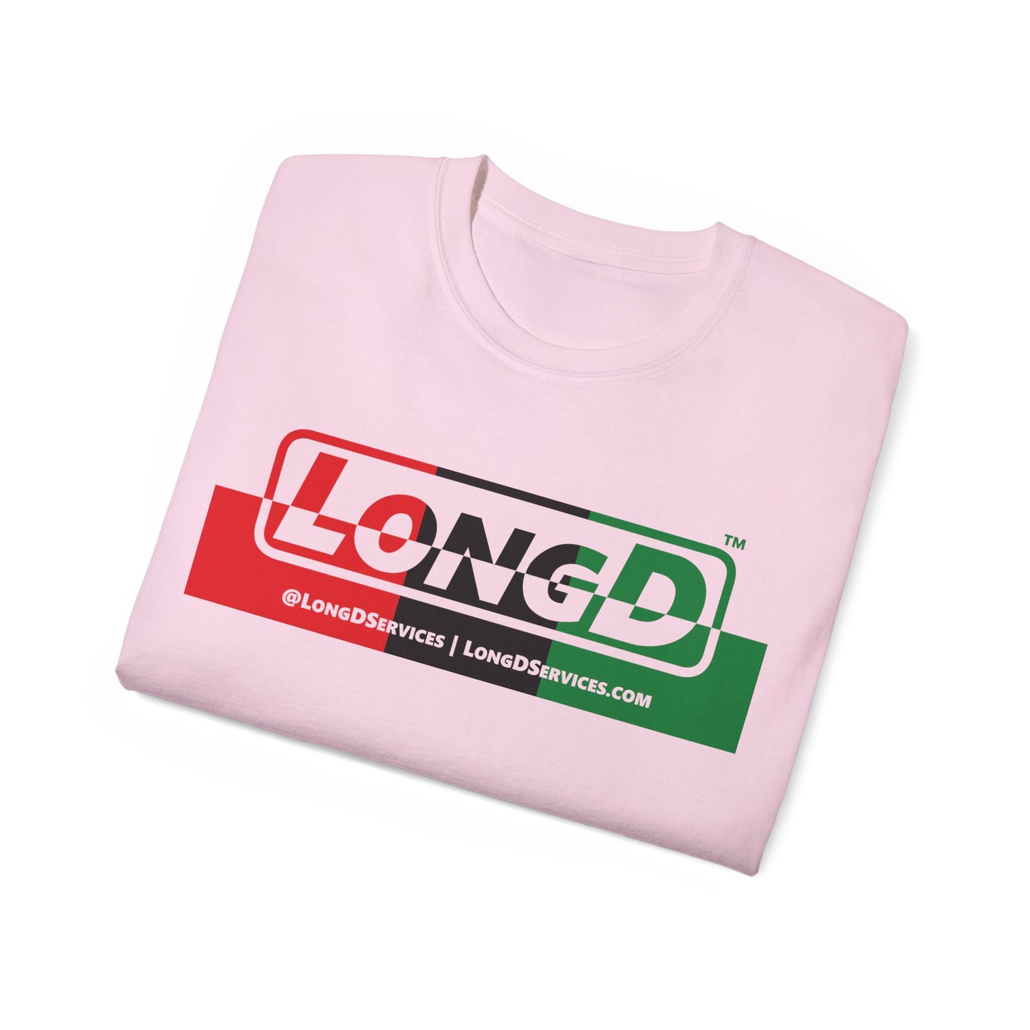 LongD® Logo Cotton Tee Juneteenth positive top negative bottom text