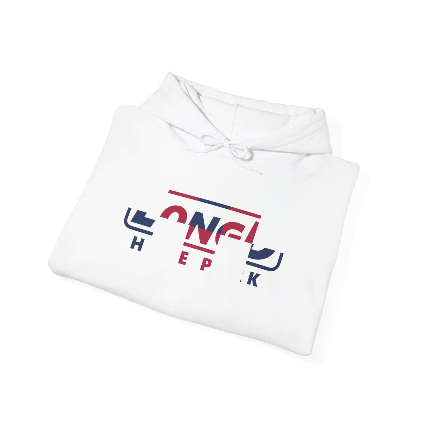 LongD® positive 2x5 Hyde Park logo hoodie (patriotic colors)