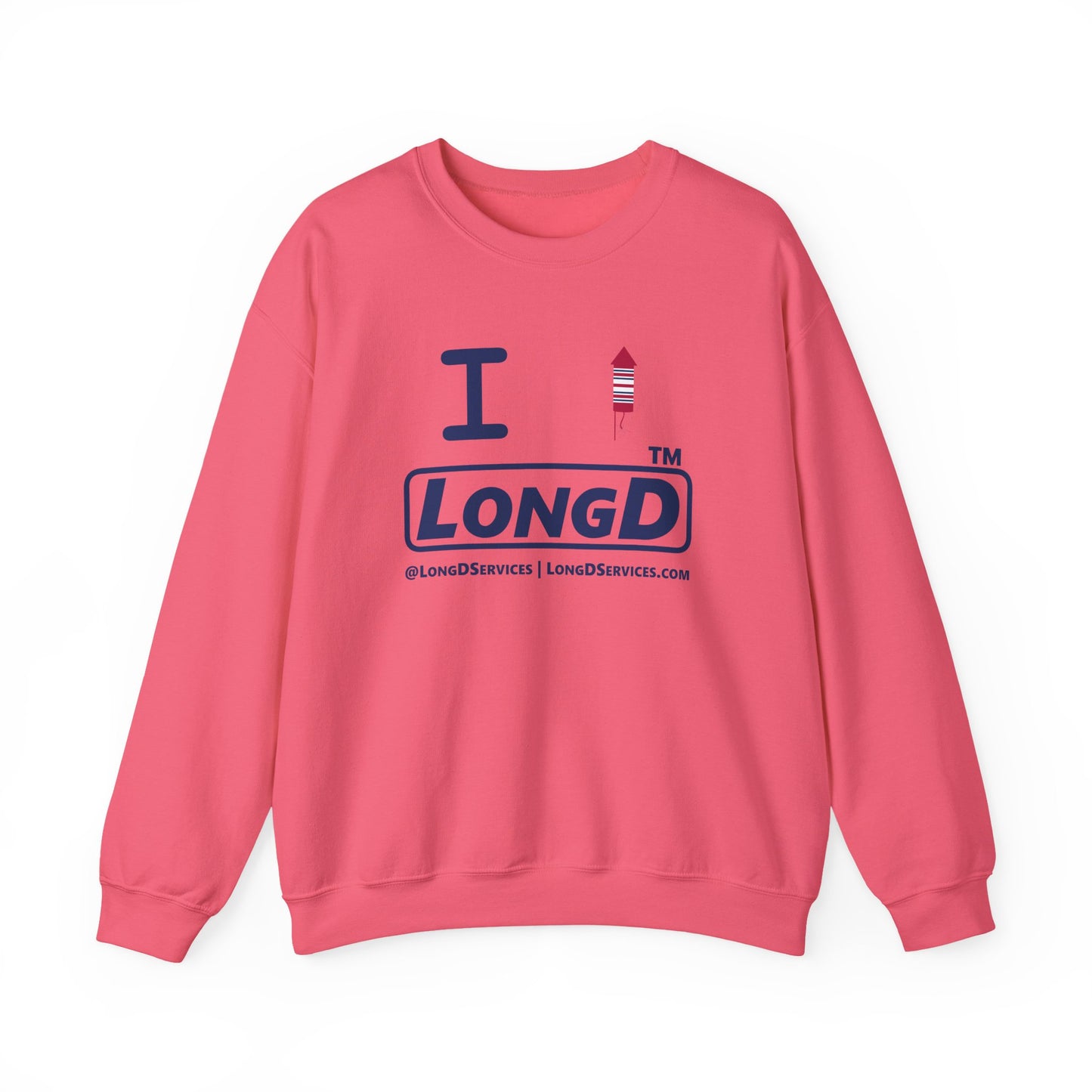 I firecracker LongD official basic tag-domain logo crewneck sweatshirt
