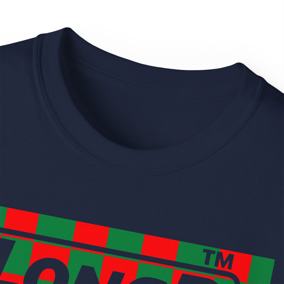 LongD Chicago negative checkered logo (Xmas colors) cotton tee