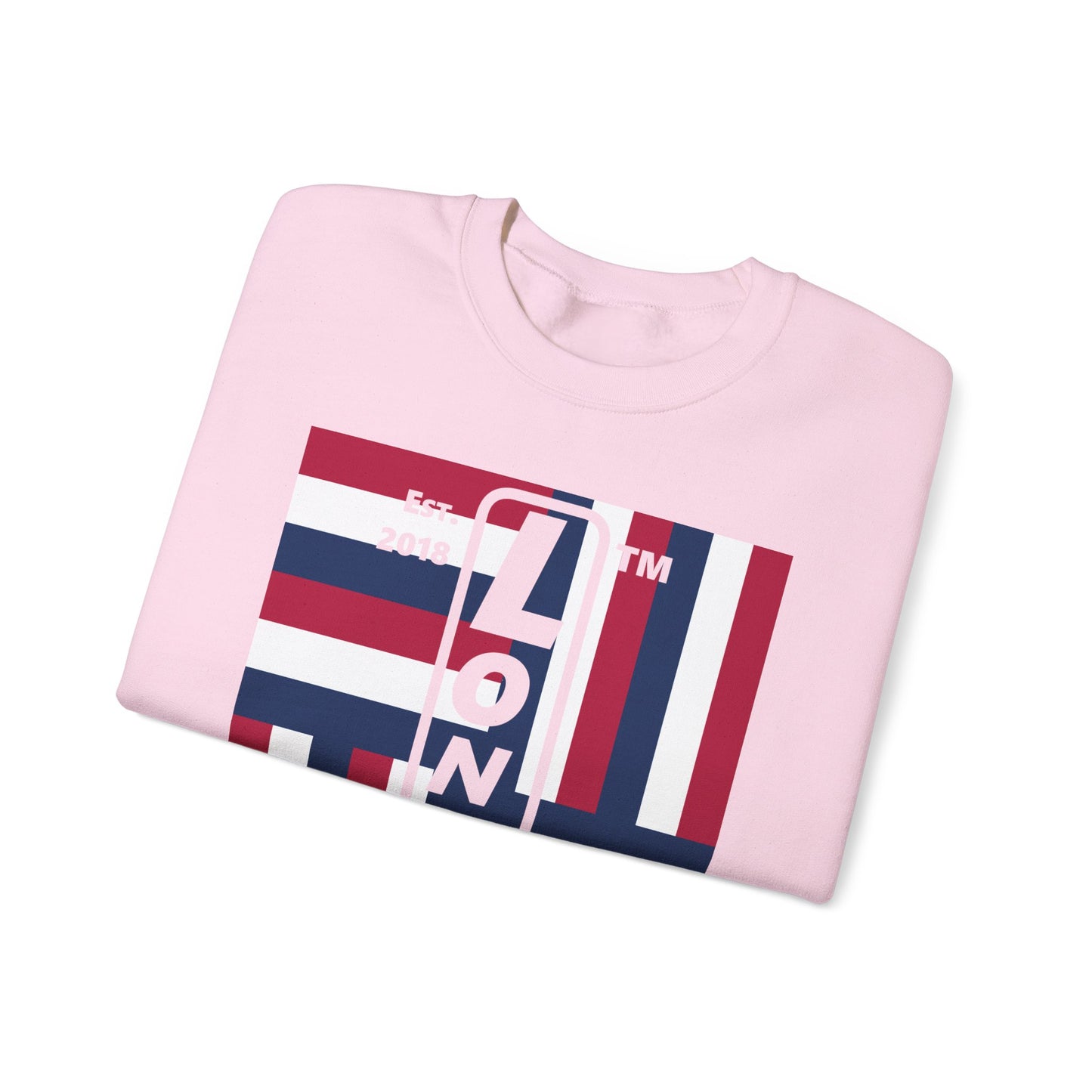 I Burst LongD negative windmill tag-domain upright logo crewneck sweatshirt