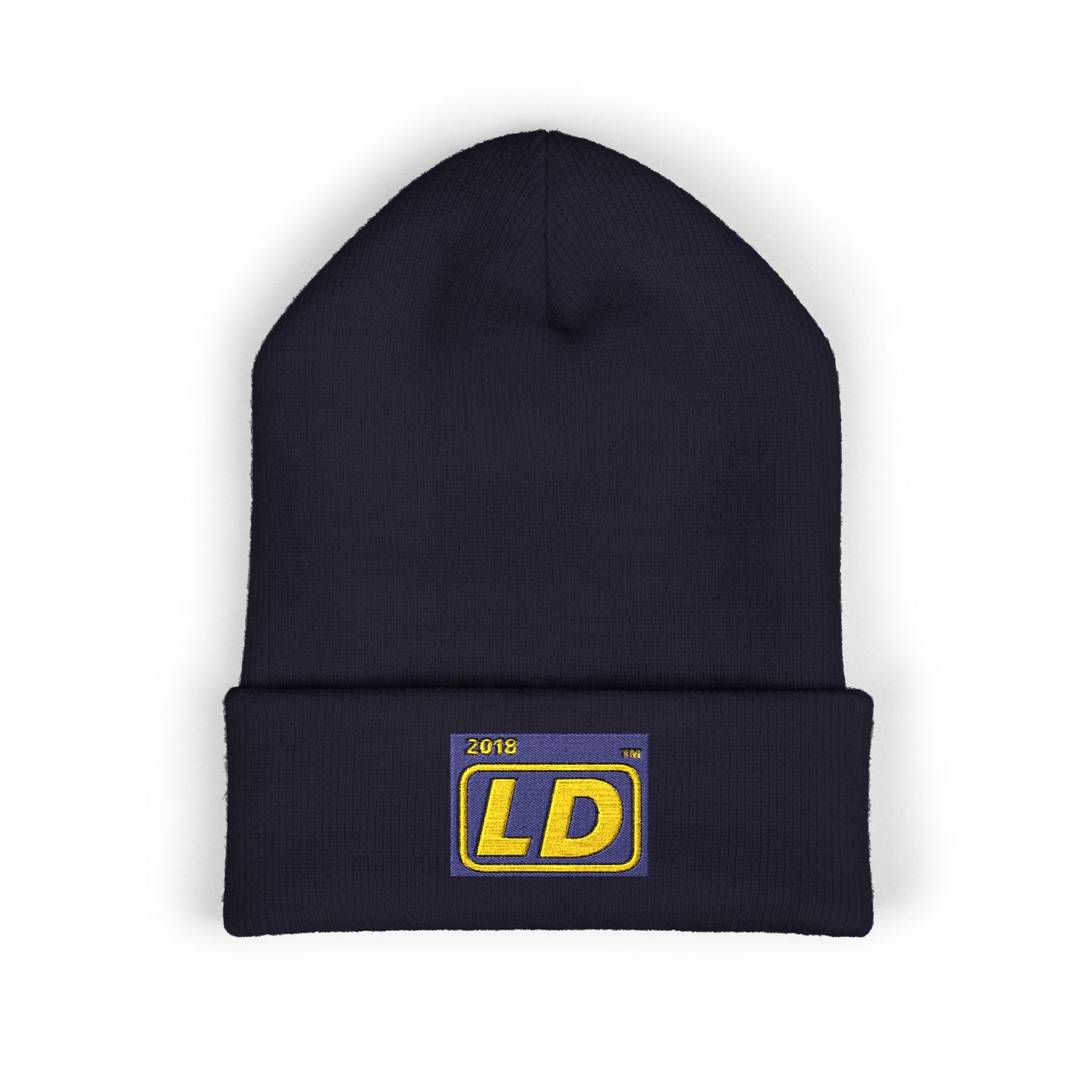 Embroidered Classic Cuffed Beanie reverse official logo initials