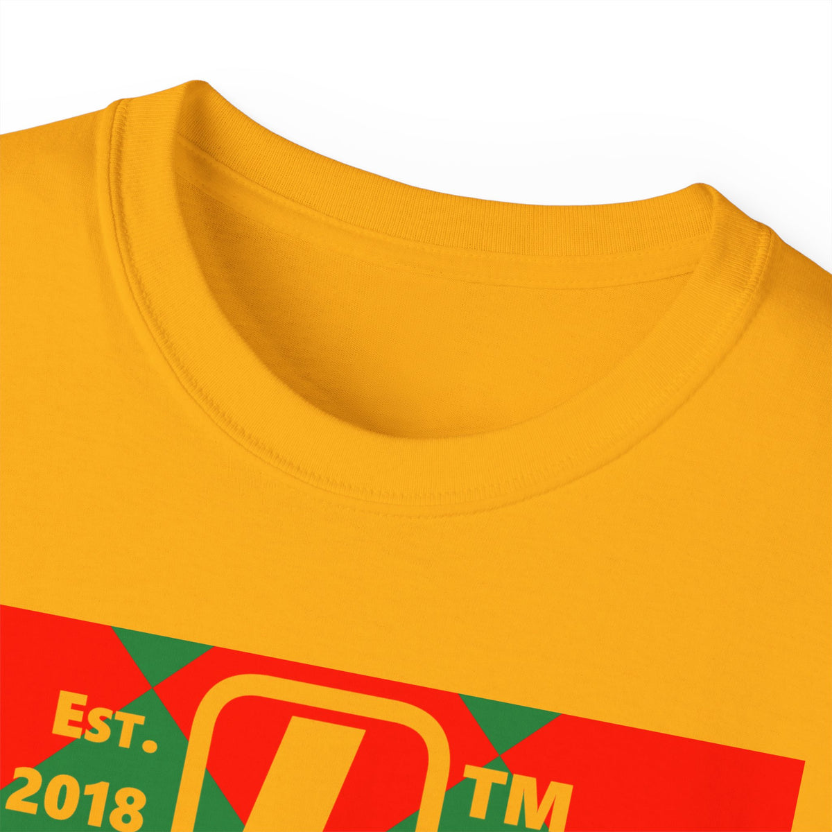 LongD Hyde Park negative upright argyle logo (Xmas colors) cotton tee