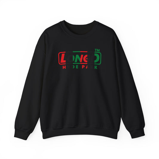 LongD positive vertical 6-striped Hyde Park logo crewneck sweatshirt (Juneteenth colors)