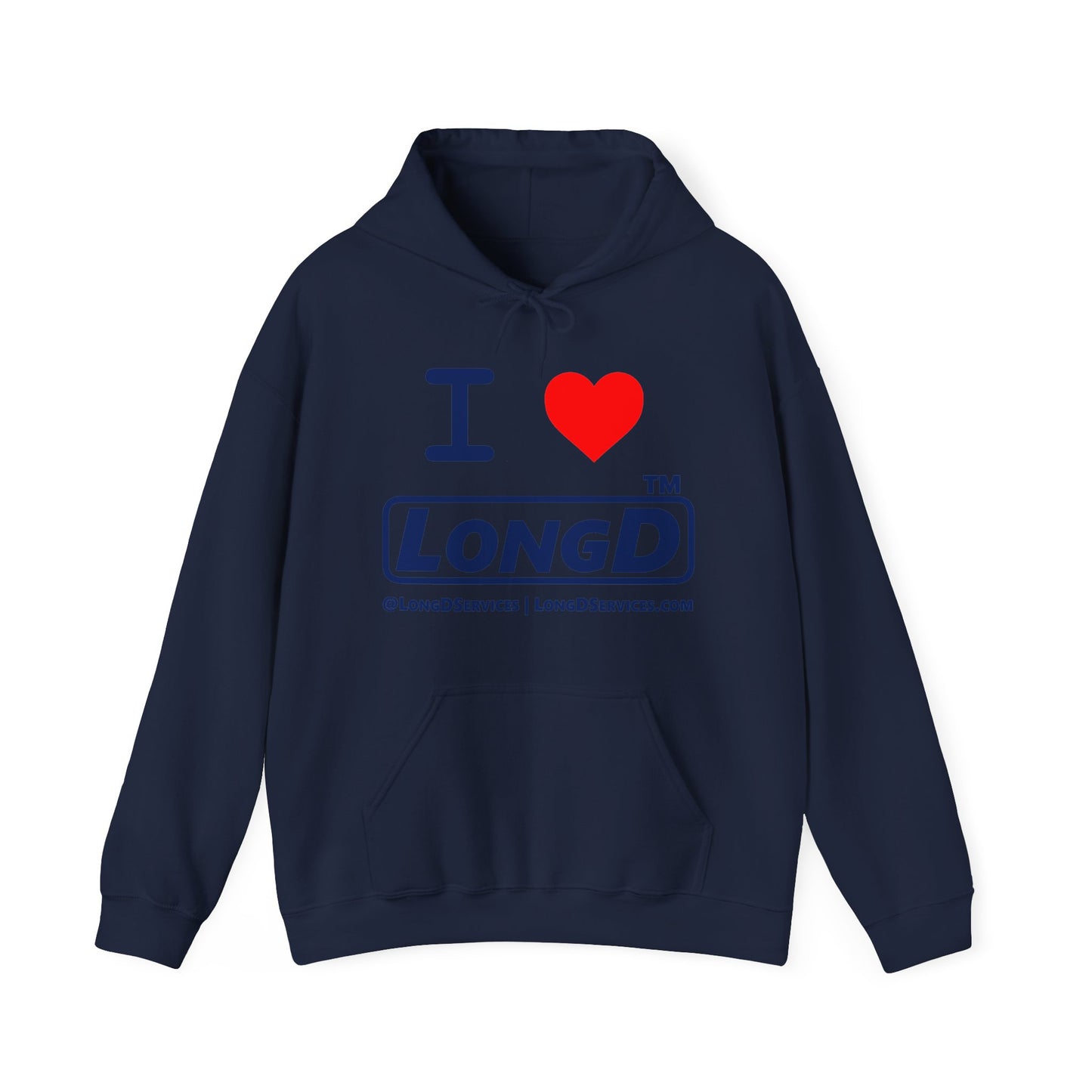 I Luv LongD Tag-domain positive official basic logo hoodie