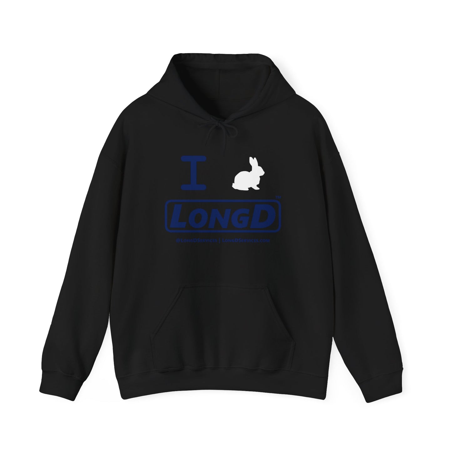 I Bunny LongD® Official Logo Hoodie (White Easter Bunny)