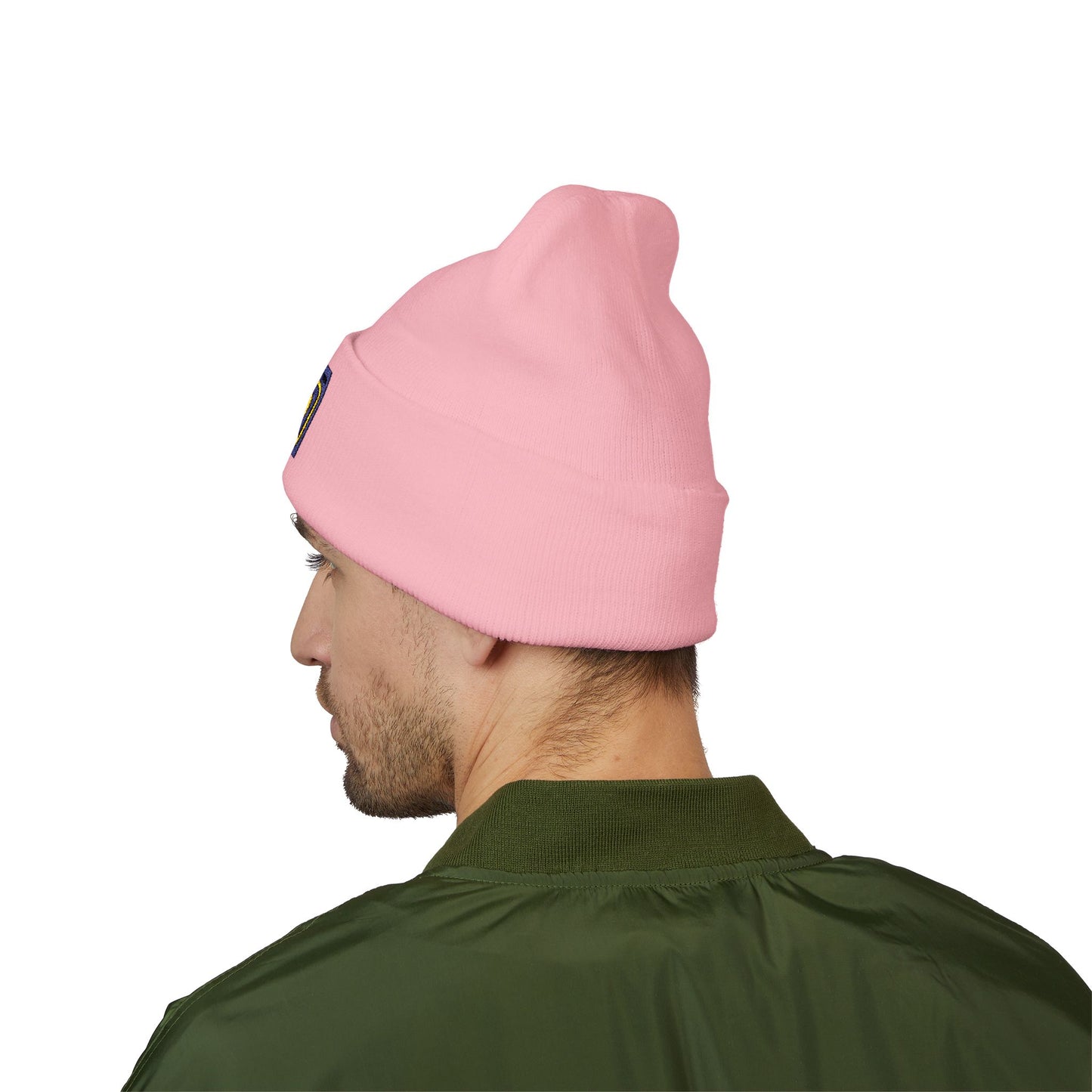 Embroidered Classic Cuffed Beanie reverse official logo initials