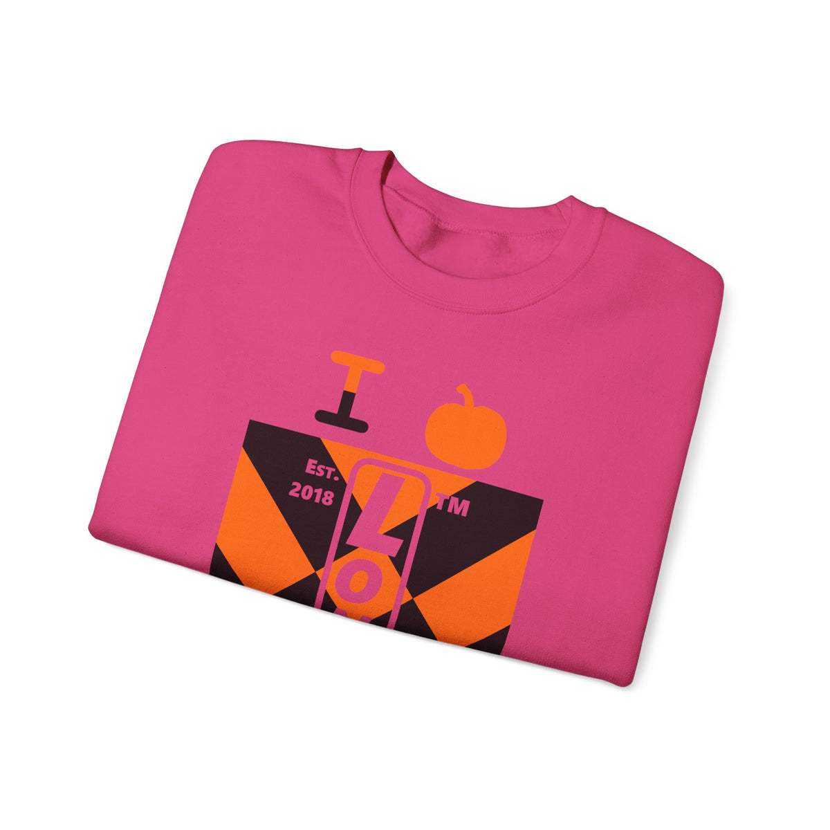 I pumpkin LongD Tag negative upright mixed argyle logo crewneck sweatshirt