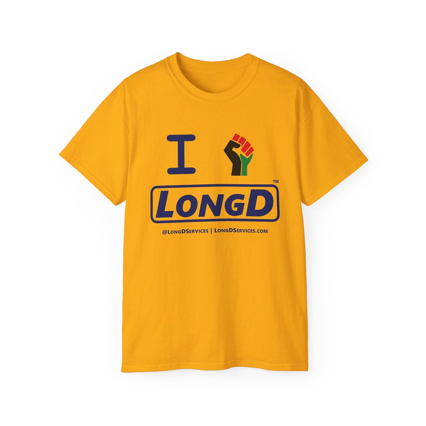I Fist LongD® Official Logo Cotton Tee Juneteenth multicolored fist