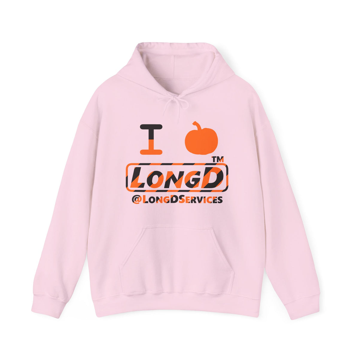 I pumpkin LongD Tag positive 12-striped logo hoodie