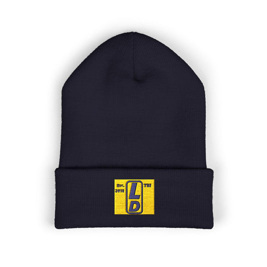 Embroidered Classic Cuffed Beanie official logo upright initials