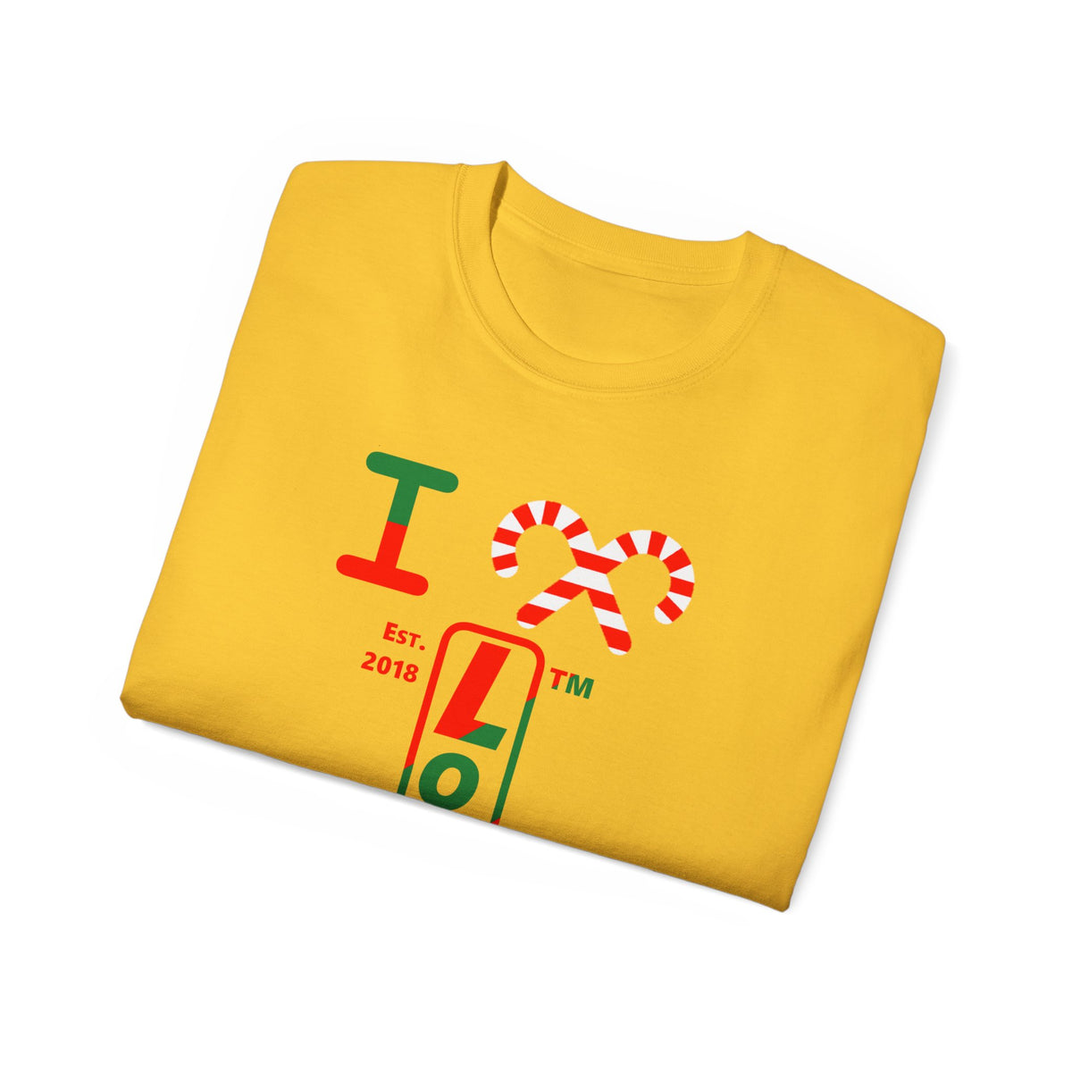 I candy cane LongD Chicago positive upright pixel-weighted 4-striped 4-print logo cotton tee