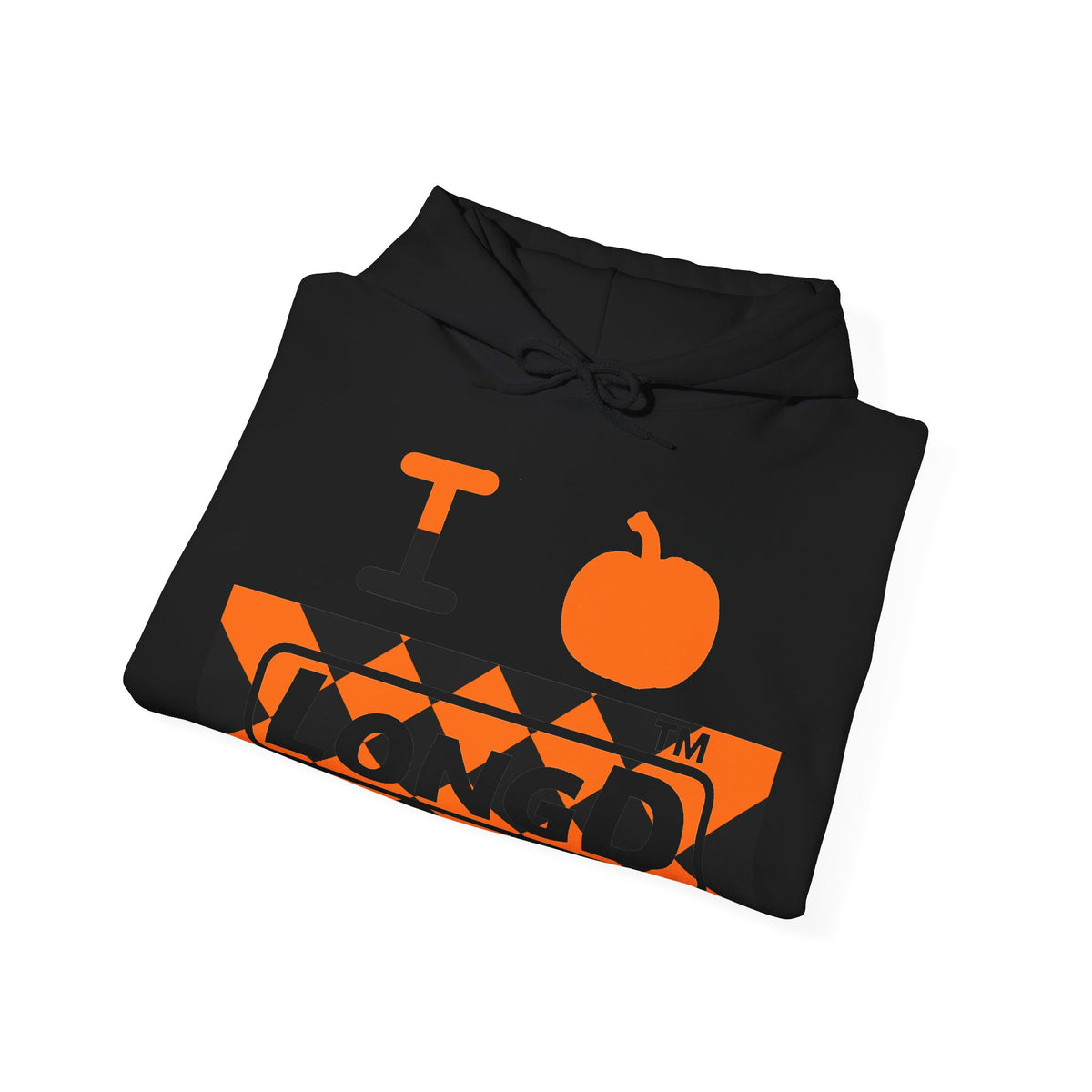 I pumpkin LongD Tag negative stylized argyle 4-print logo hoodie