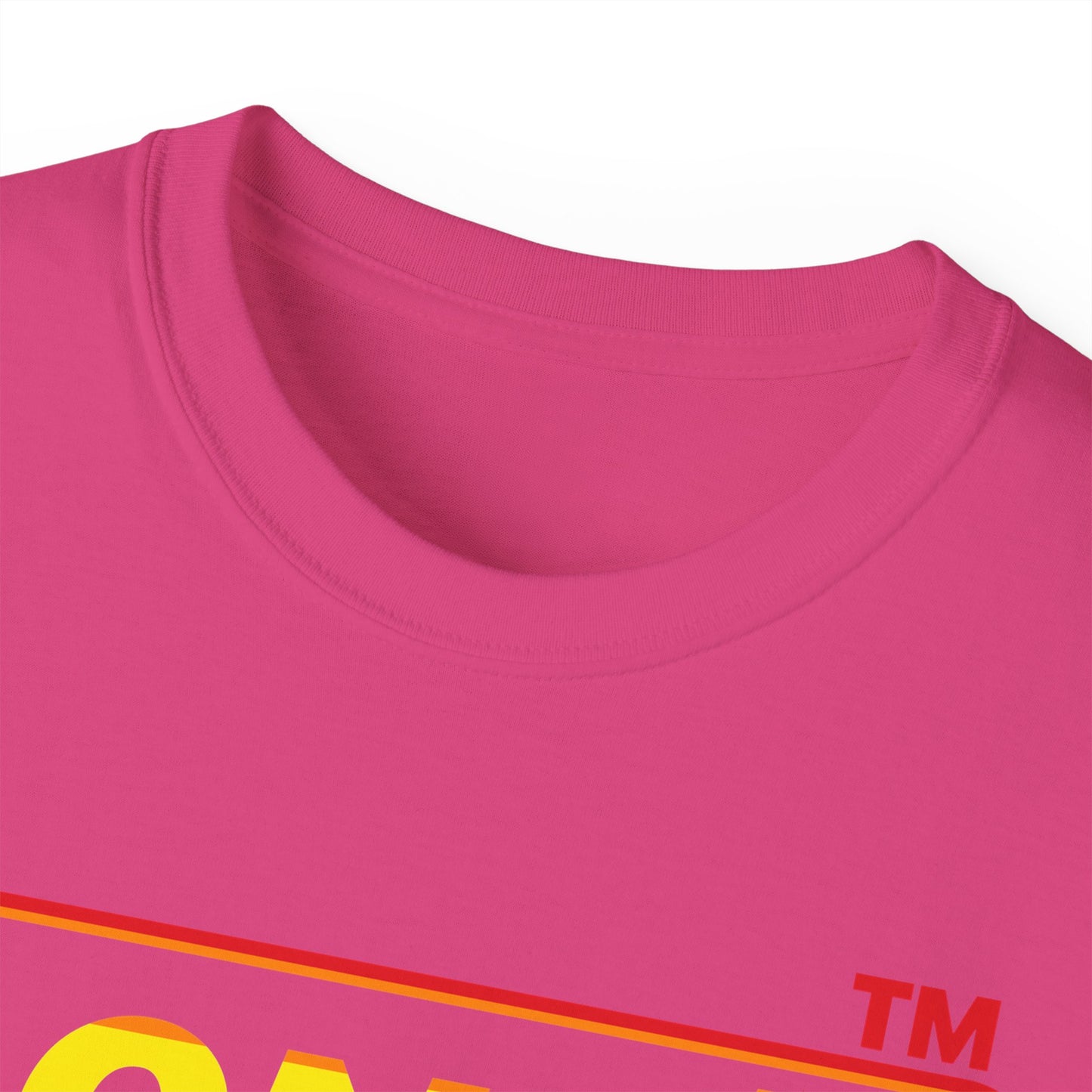 LongD positive vertical striped front-back Chicago logo cotton tee (Pride colors)