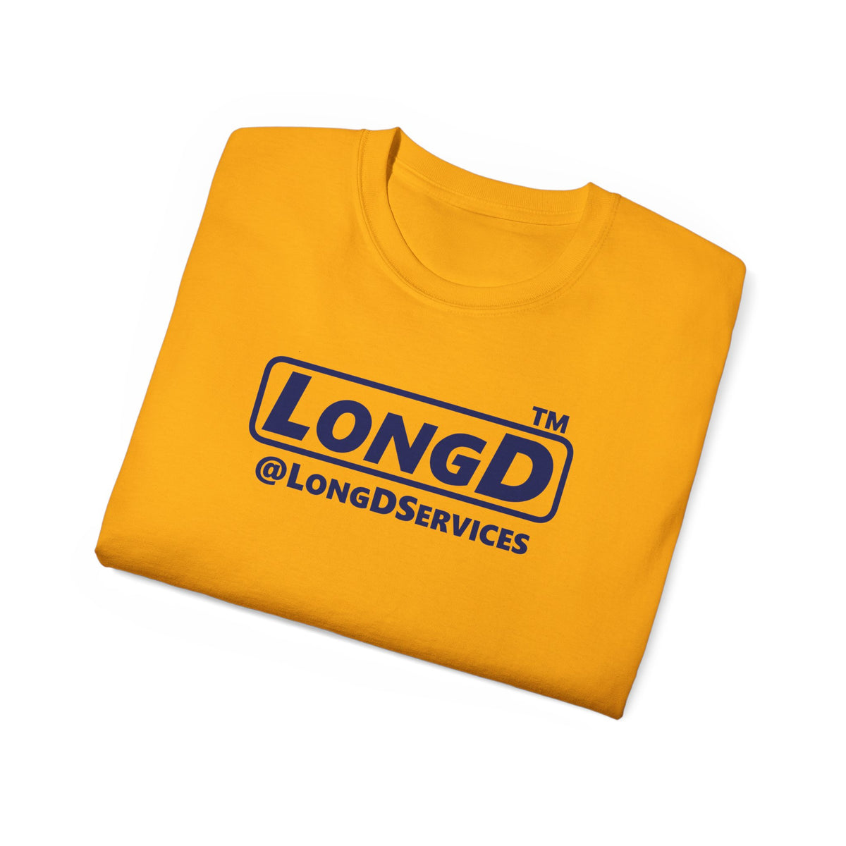 LongD Tag positive basic Navy (002060) logo cotton tee
