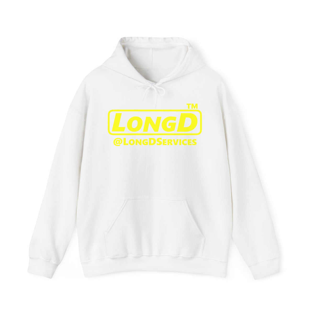 LongD Tag positive alternate basic Yellow (FFFF00) logo hoodie
