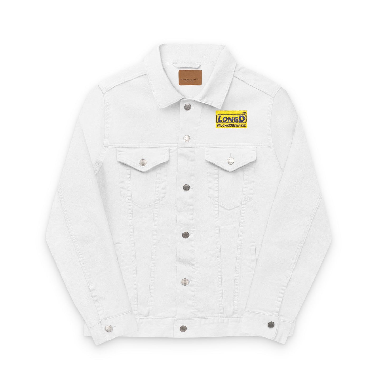 Embroidered Unisex Denim Jacket Official Logo