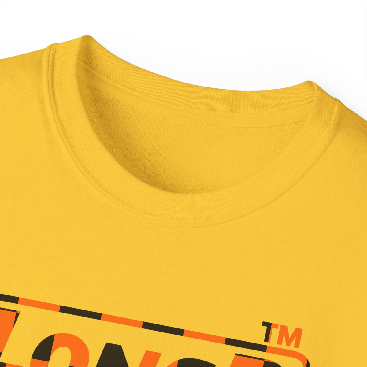 LongD Chicago positive checkered logo (Halloween colors) cotton tee