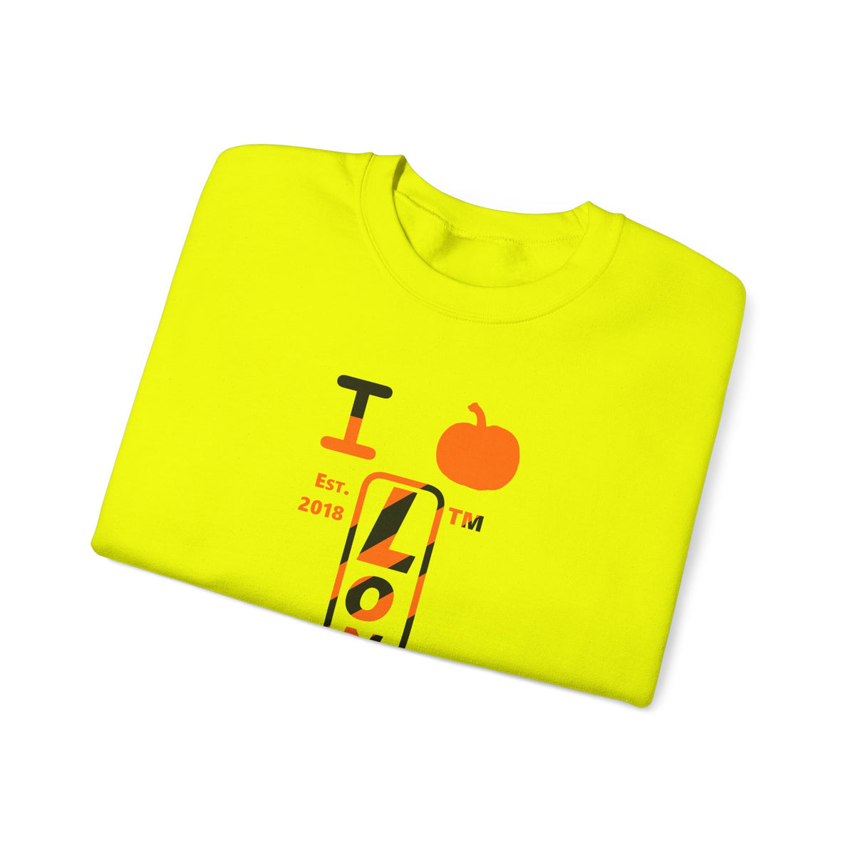 I pumpkin LongD Tag positive upright pixel-weighted 12-striped logo crewneck sweatshirt