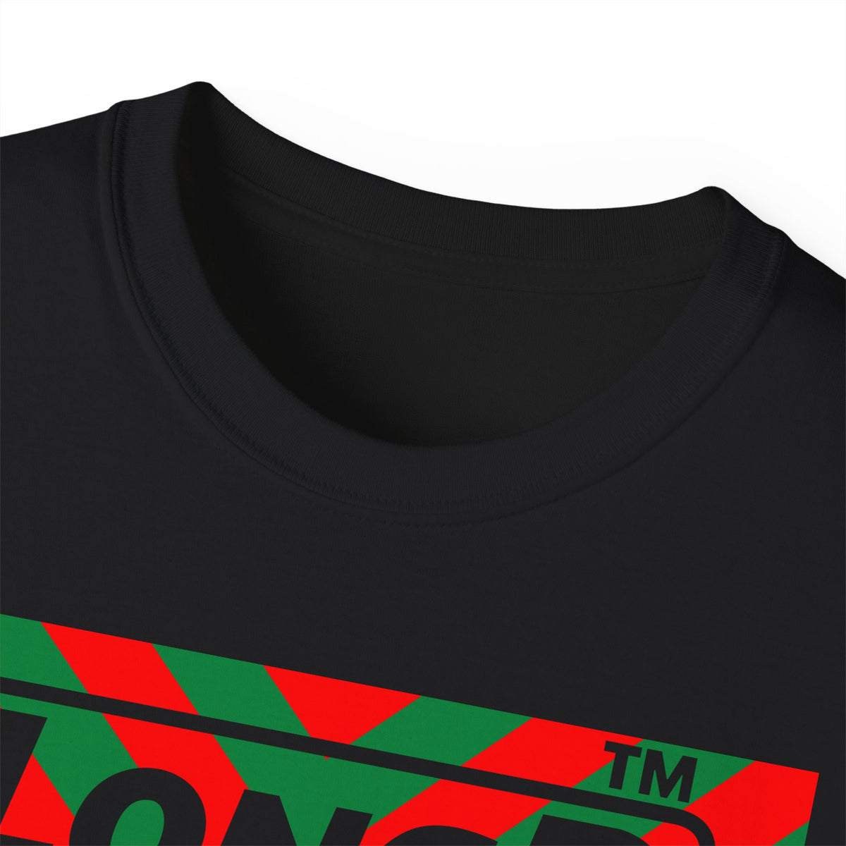 LongD Hyde Park negative downward chevron front-back logo (Xmas colors) cotton tee