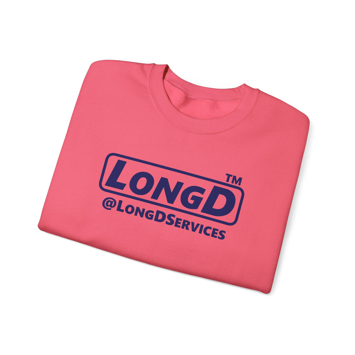 LongD Tag positive basic Navy (002060) logo crewneck sweatshirt