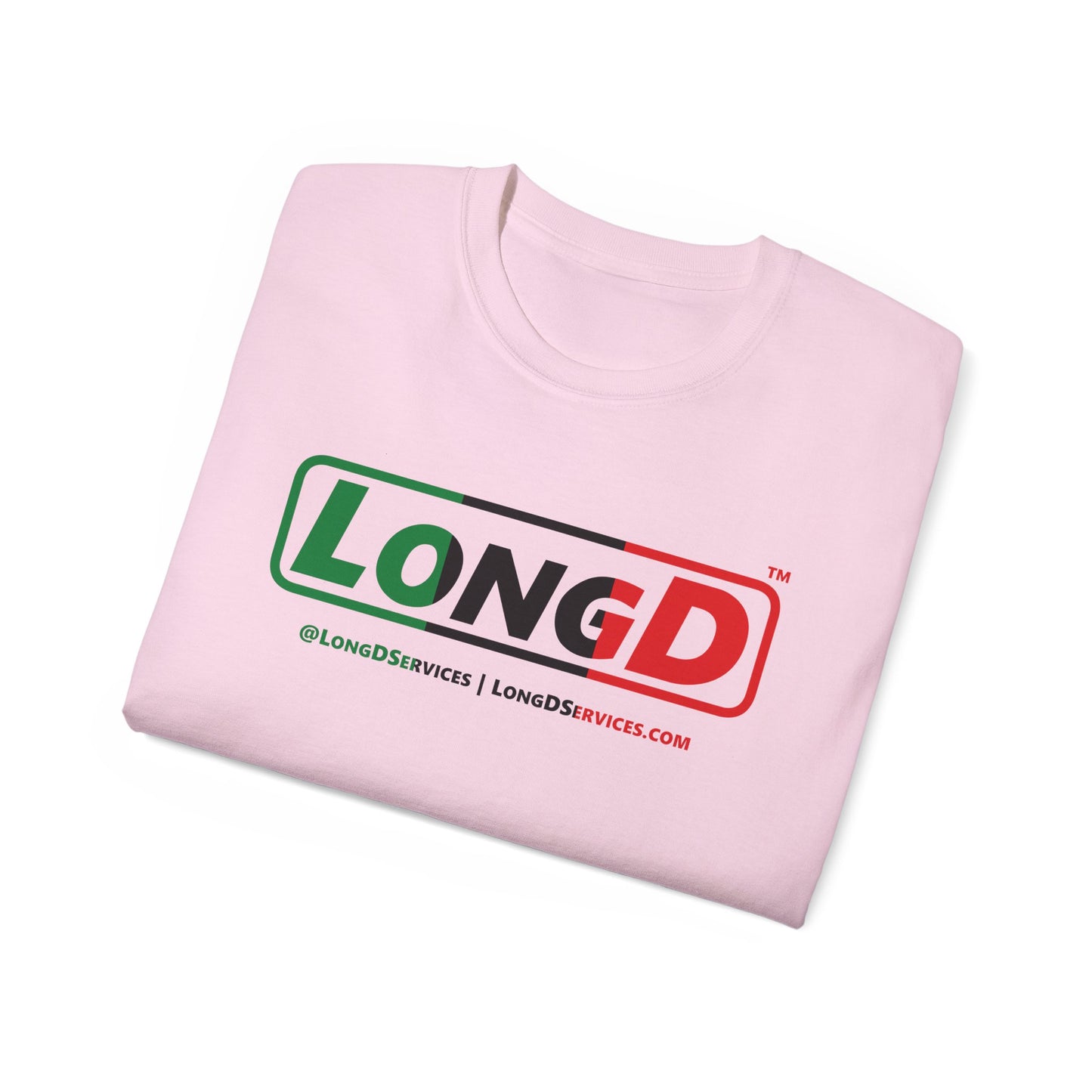 LongD® Logo Cotton Tee Juneteenth positive thirds text