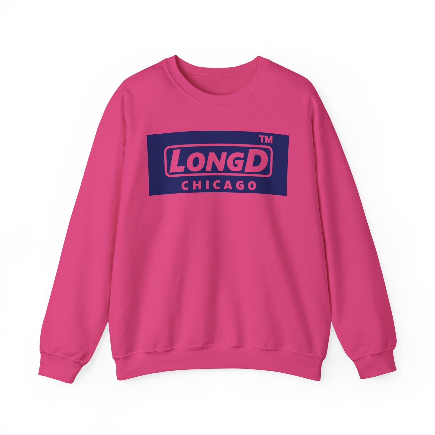 LongD negative official Chicago logo crewneck sweatshirt