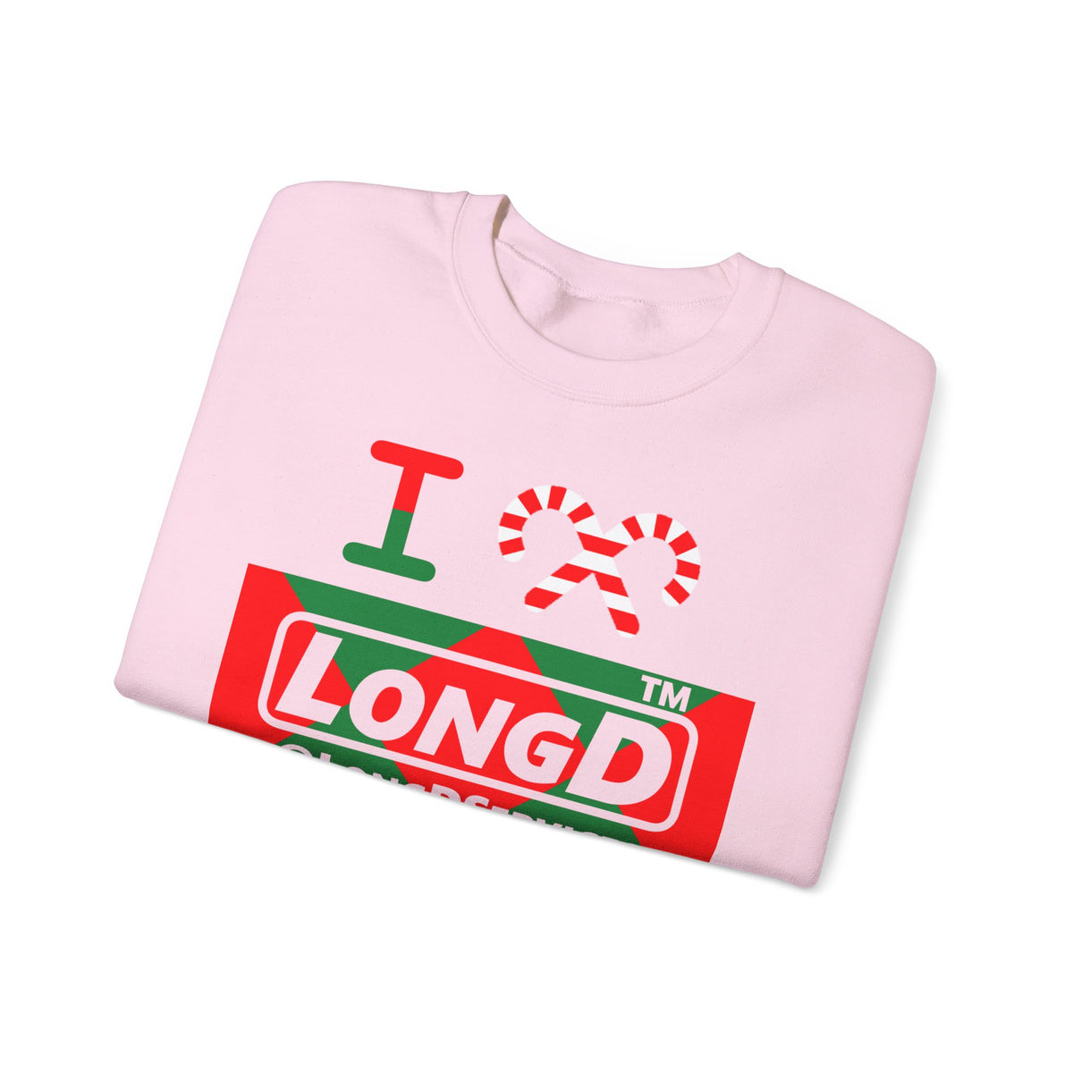 I candy cane LongD Tag negative big argyle logo crewneck sweatshirt