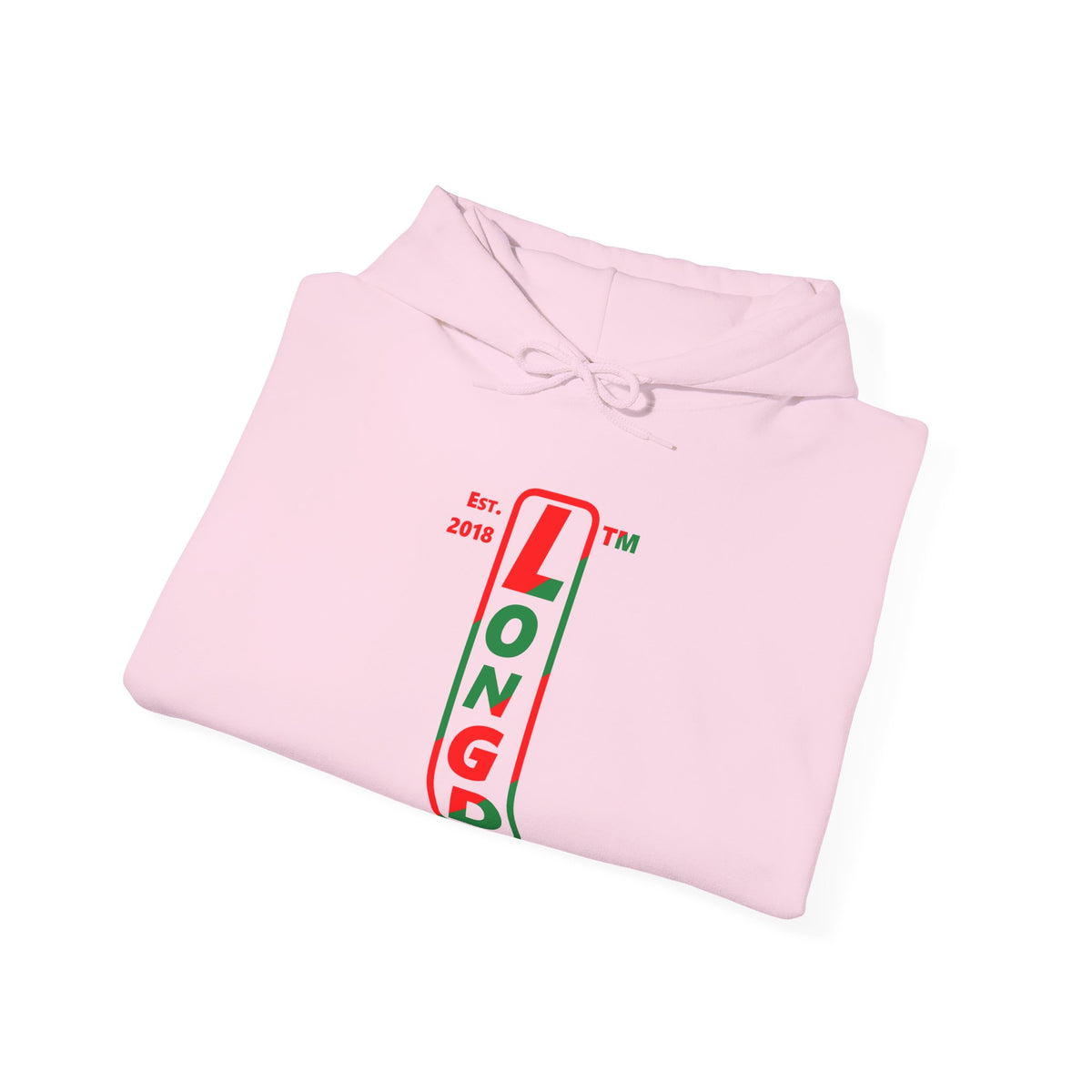 LongD Hyde Park positive upright pixel-weighted 4-striped logo (Xmas colors) hoodie