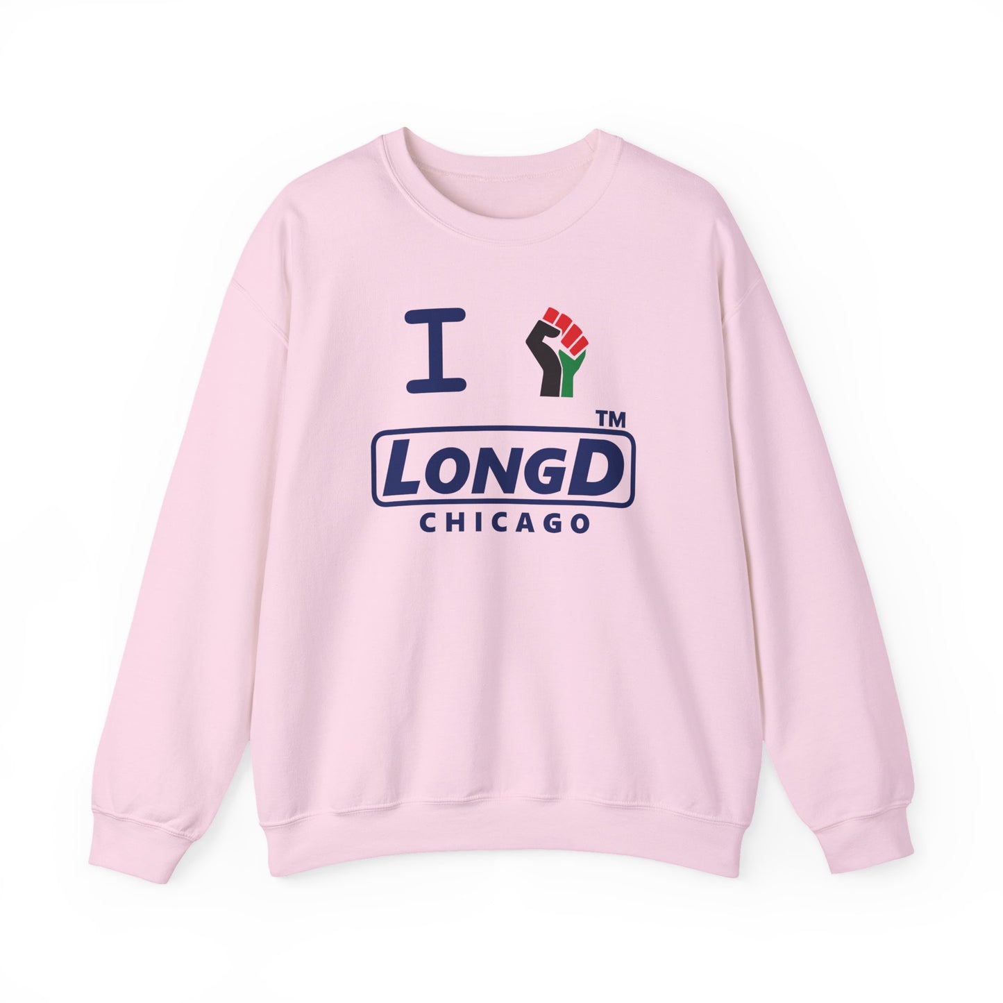 I fist LongD official basic Chicago logo crewneck sweatshirt