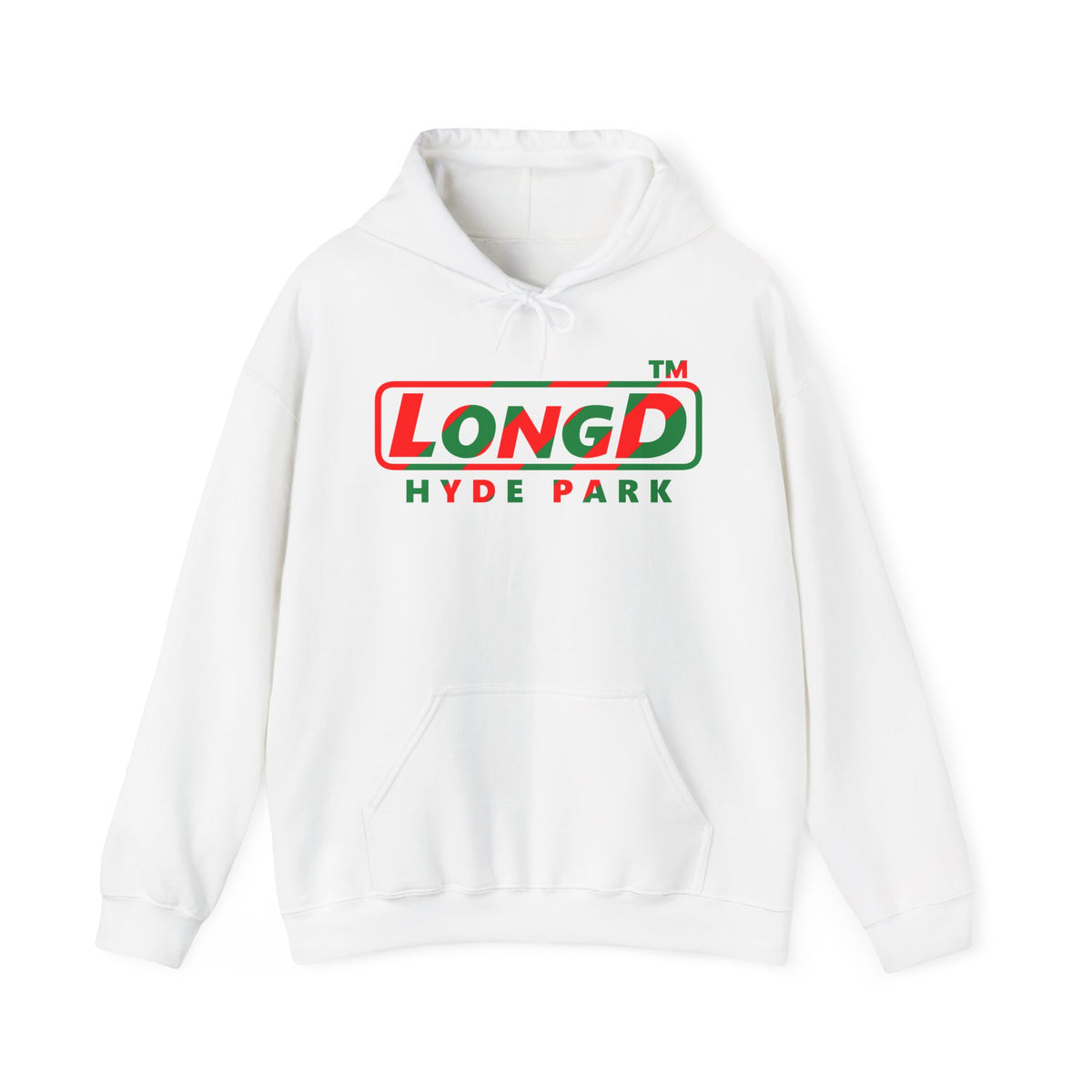 LongD Hyde Park positive pixel-weighted 6-striped logo (Xmas colors) hoodie