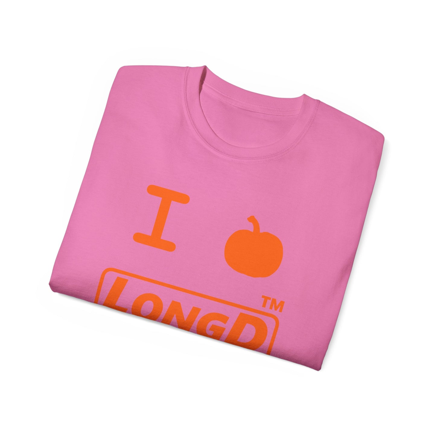 I Pumpkin LongD® Logo Cotton Tee positive orange basic tag logo