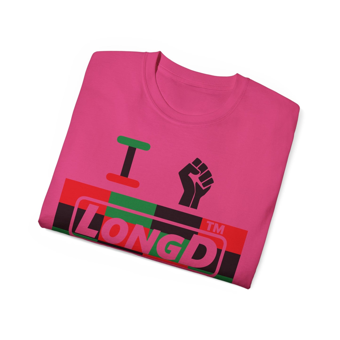 I fist LongD negative 3x4 Chicago logo cotton tee