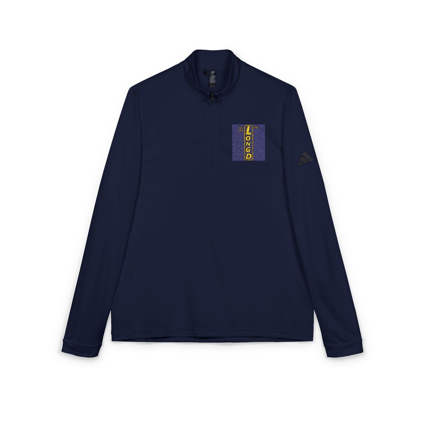Embroidered adidas® Quarter-Zip pullover official reverse logo upright