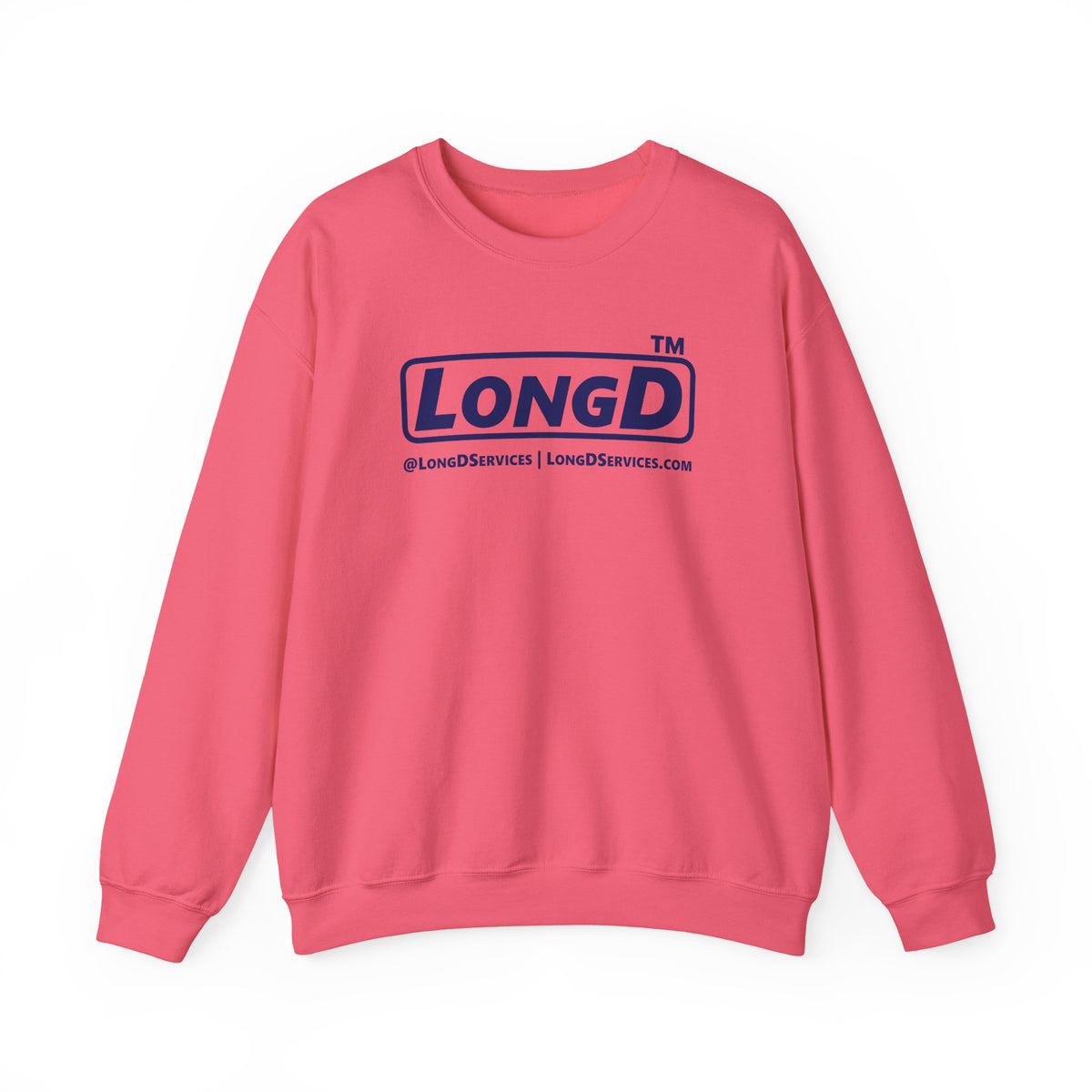LongD Tag-domain positive official basic logo crewneck sweatshirt