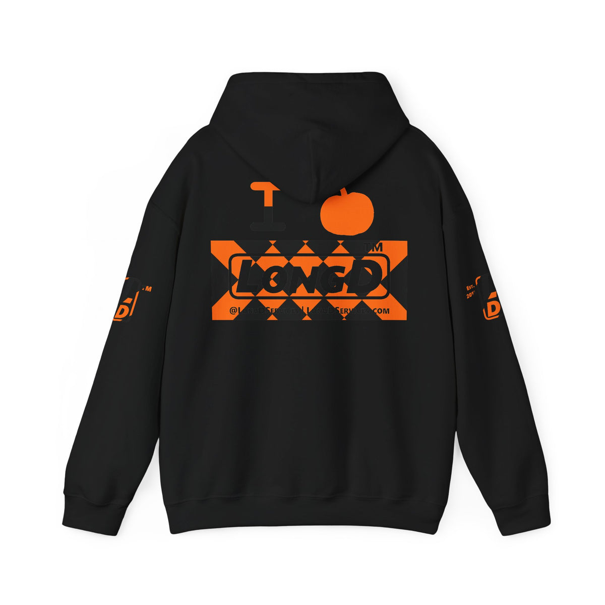 I pumpkin LongD Tag-domain negative stylized argyle 4-print logo hoodie