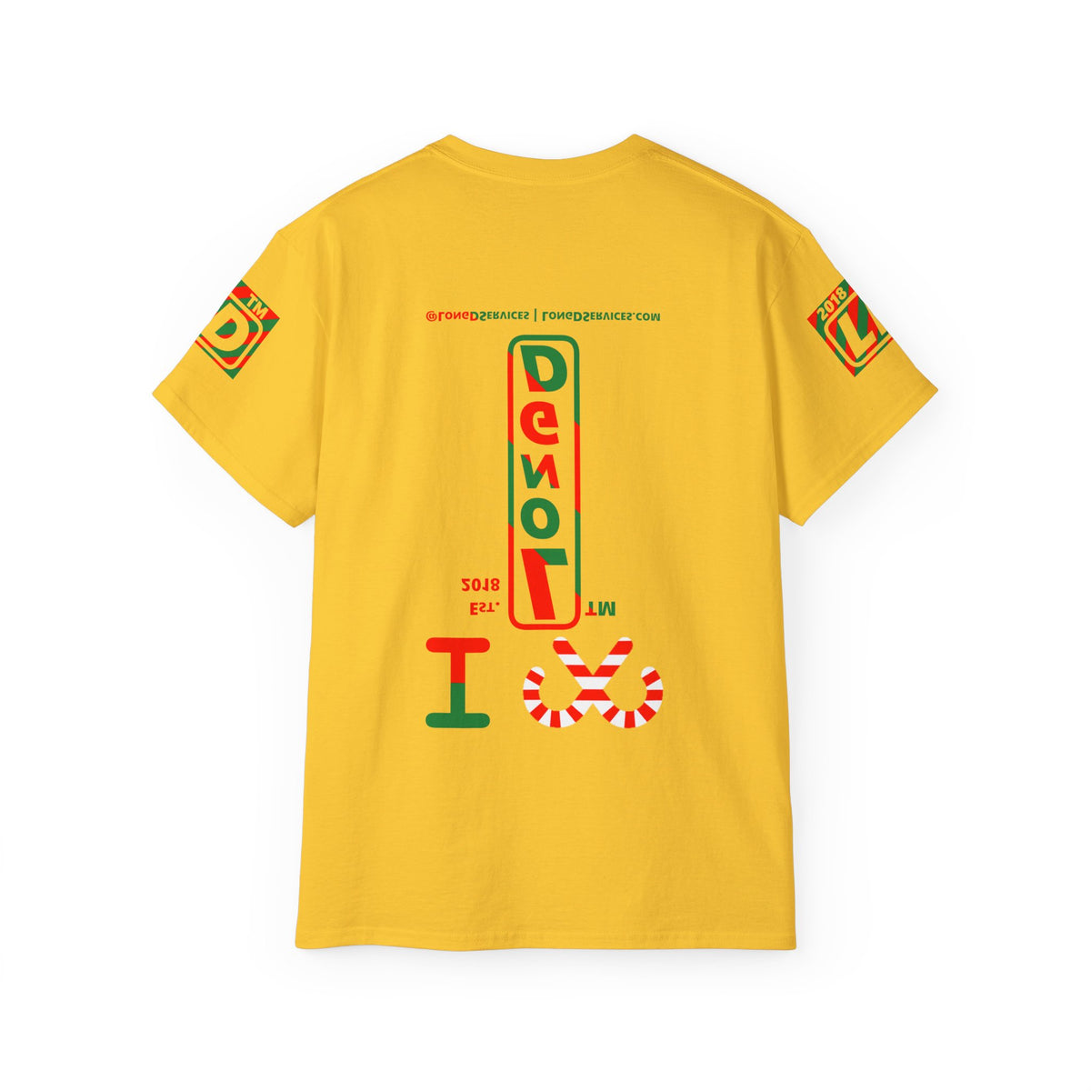 I candy cane LongD Tag-domain positive upright pixel-weighted 4-striped 4-print logo cotton tee